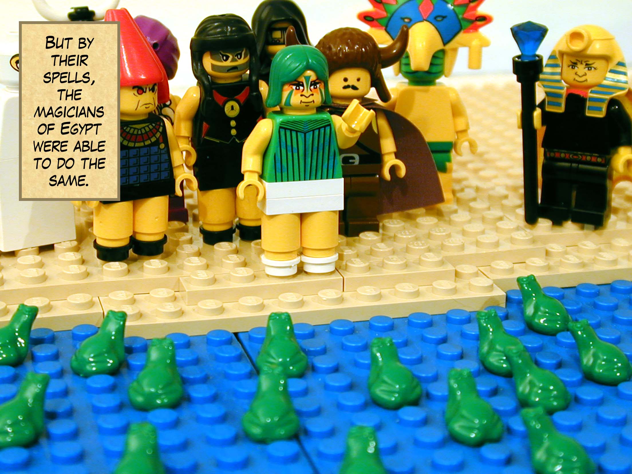 But by their spells, the magicians of Egypt were able to do the same.