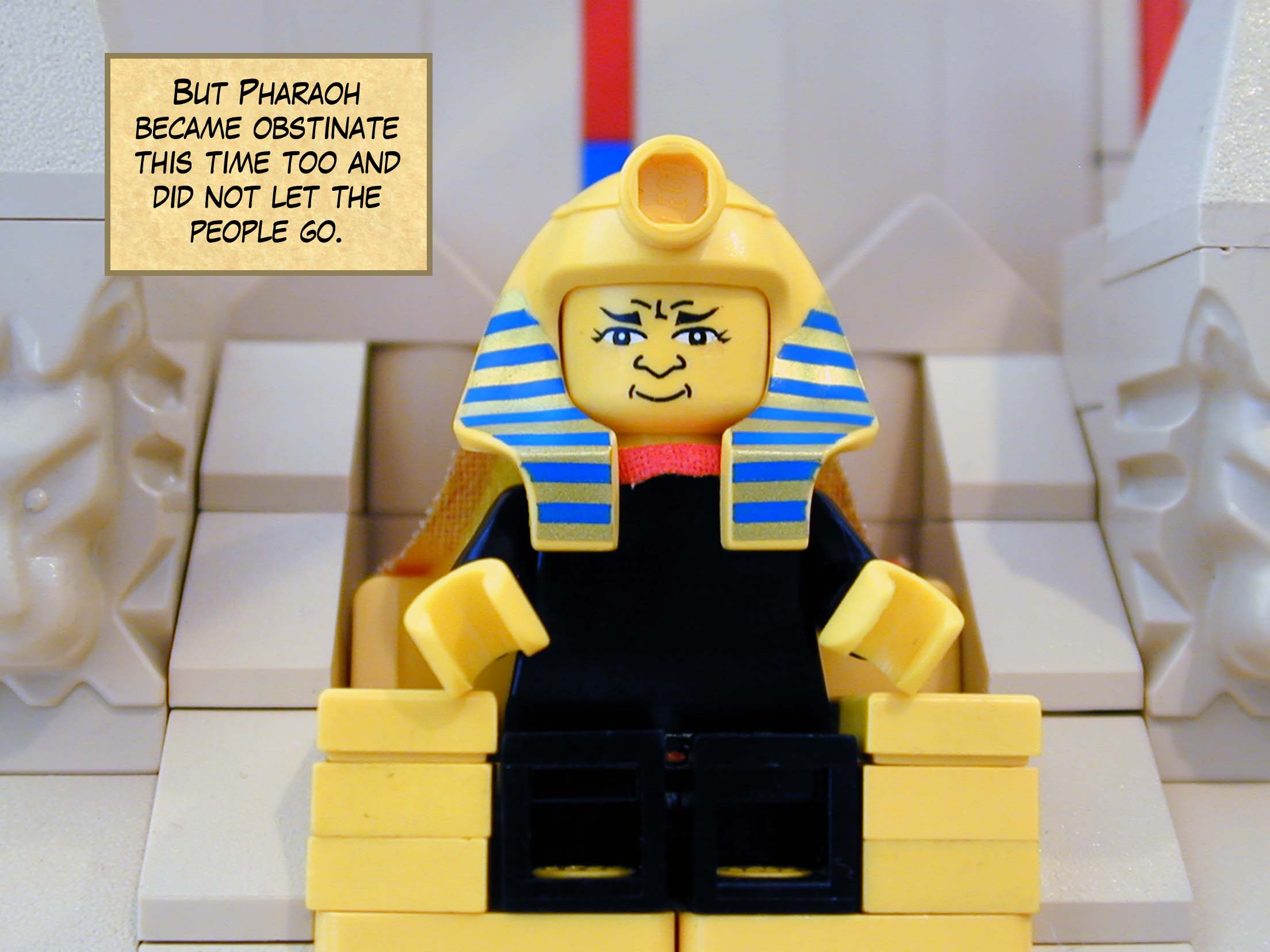 But Pharaoh became obstinate this time too and did not let the people go.