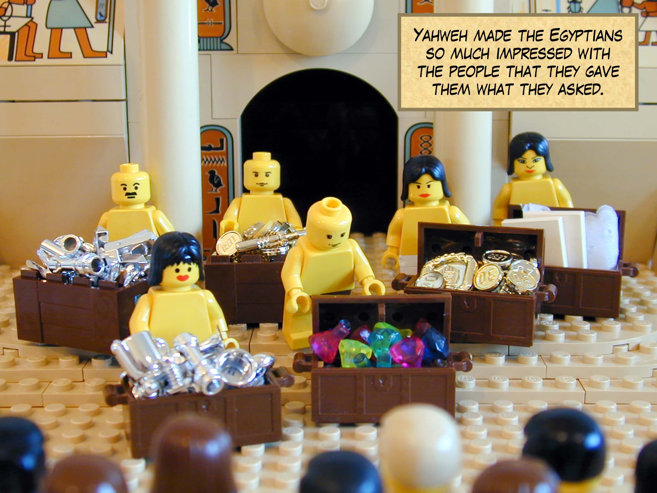 Yahweh made the Egyptians so much impressed with the people that they gave them what they asked.