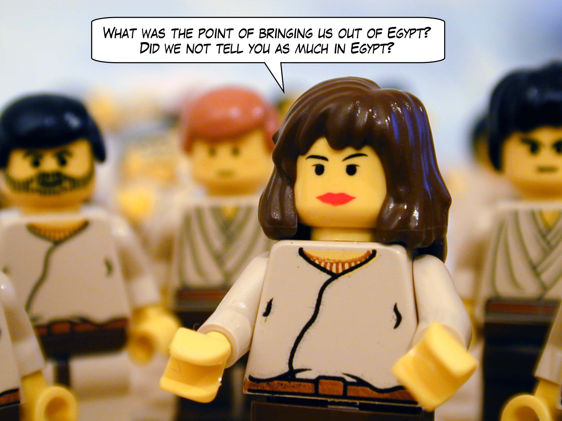 'What was the point of bringing us out of Egypt? Did we not tell you as much in Egypt?'