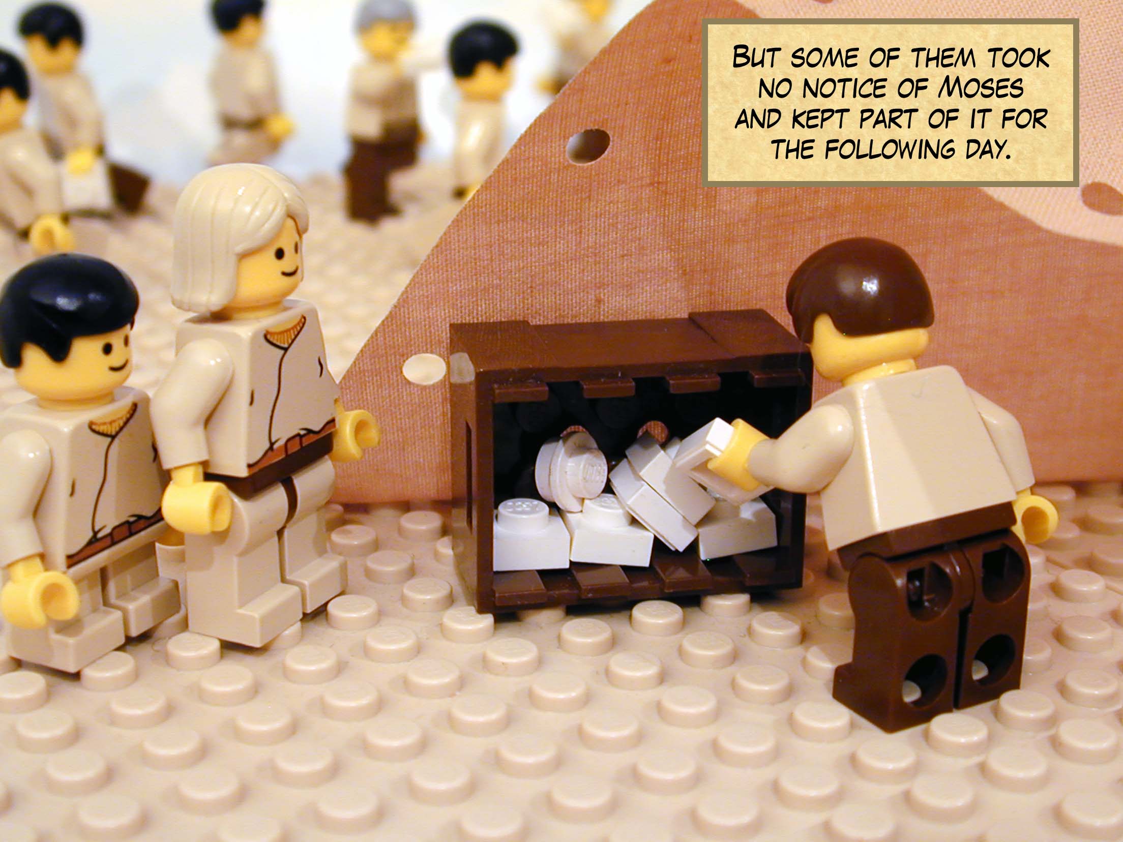 But some of them took no notice of Moses and kept part of it for the following day.