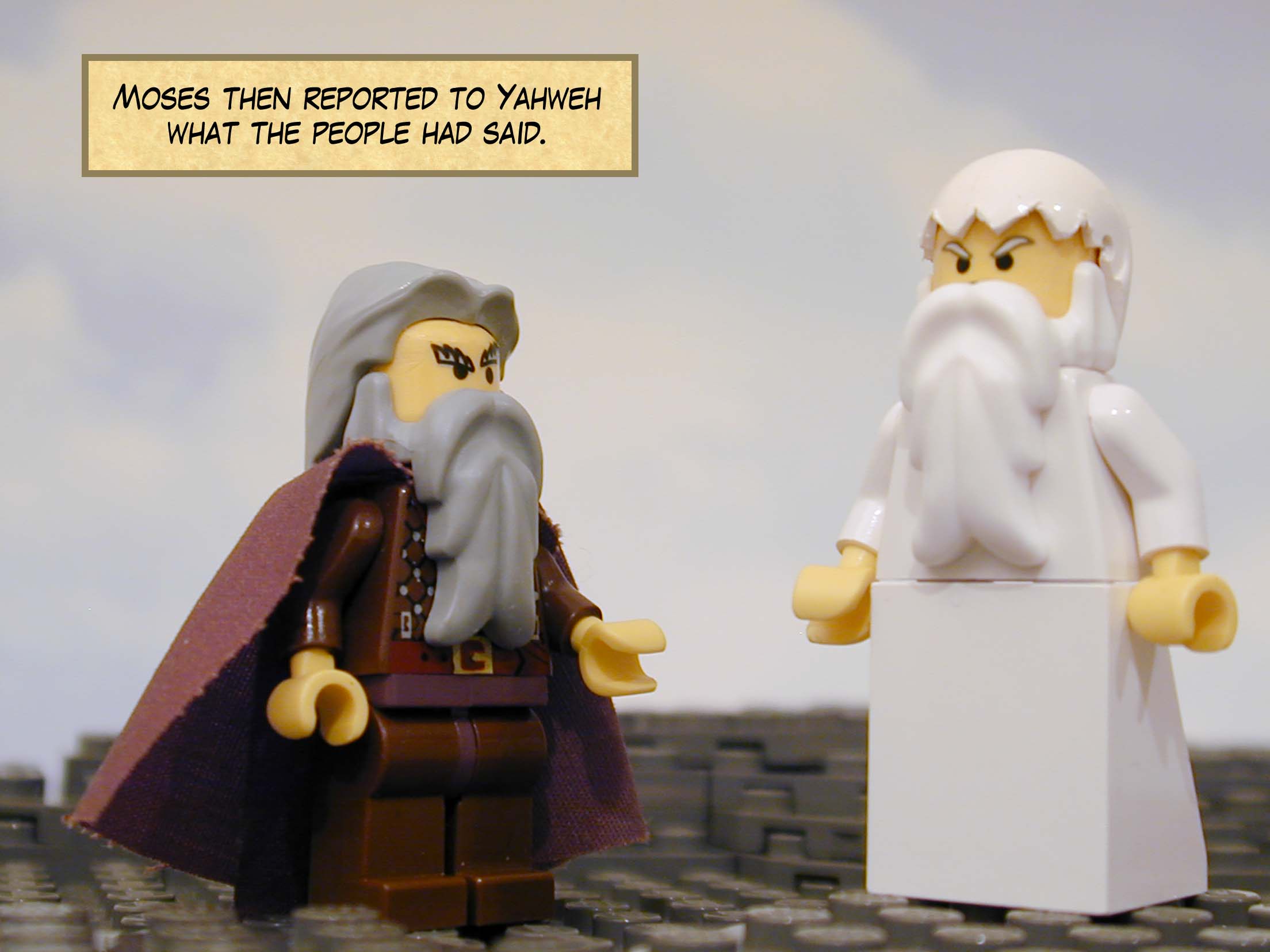 Moses then reported to Yahweh what the people had said.