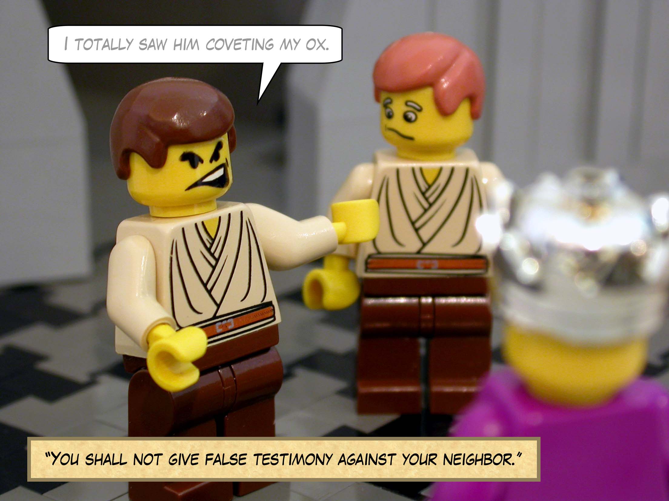 "You shall not give false testimony against your neighbor."