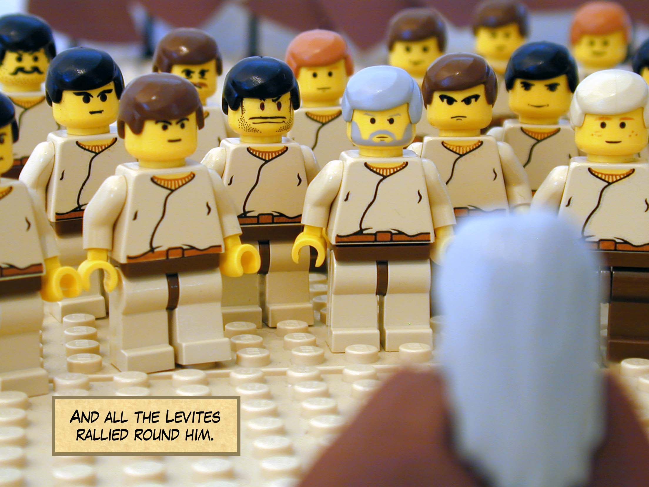 And all the Levites rallied round him.