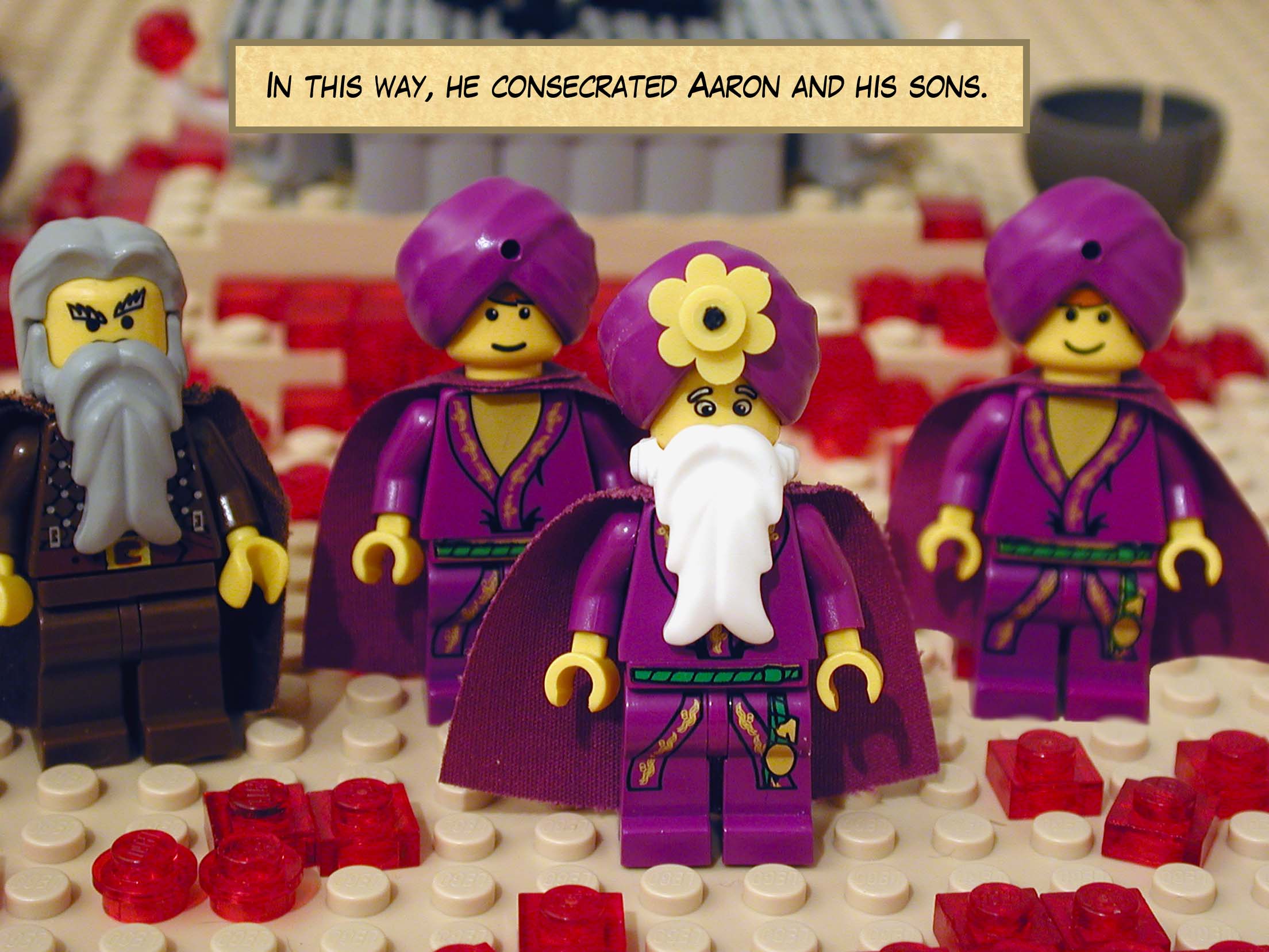 In this way, he consecrated Aaron and his sons. Next story: God Kills Aaron's Sons