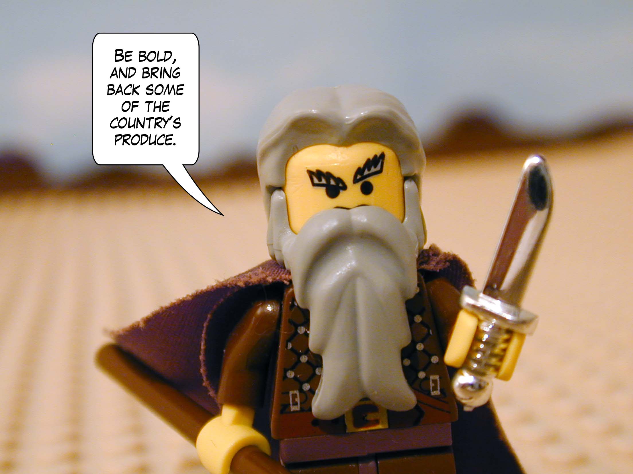 'Be bold, and bring back some of the country's produce.'