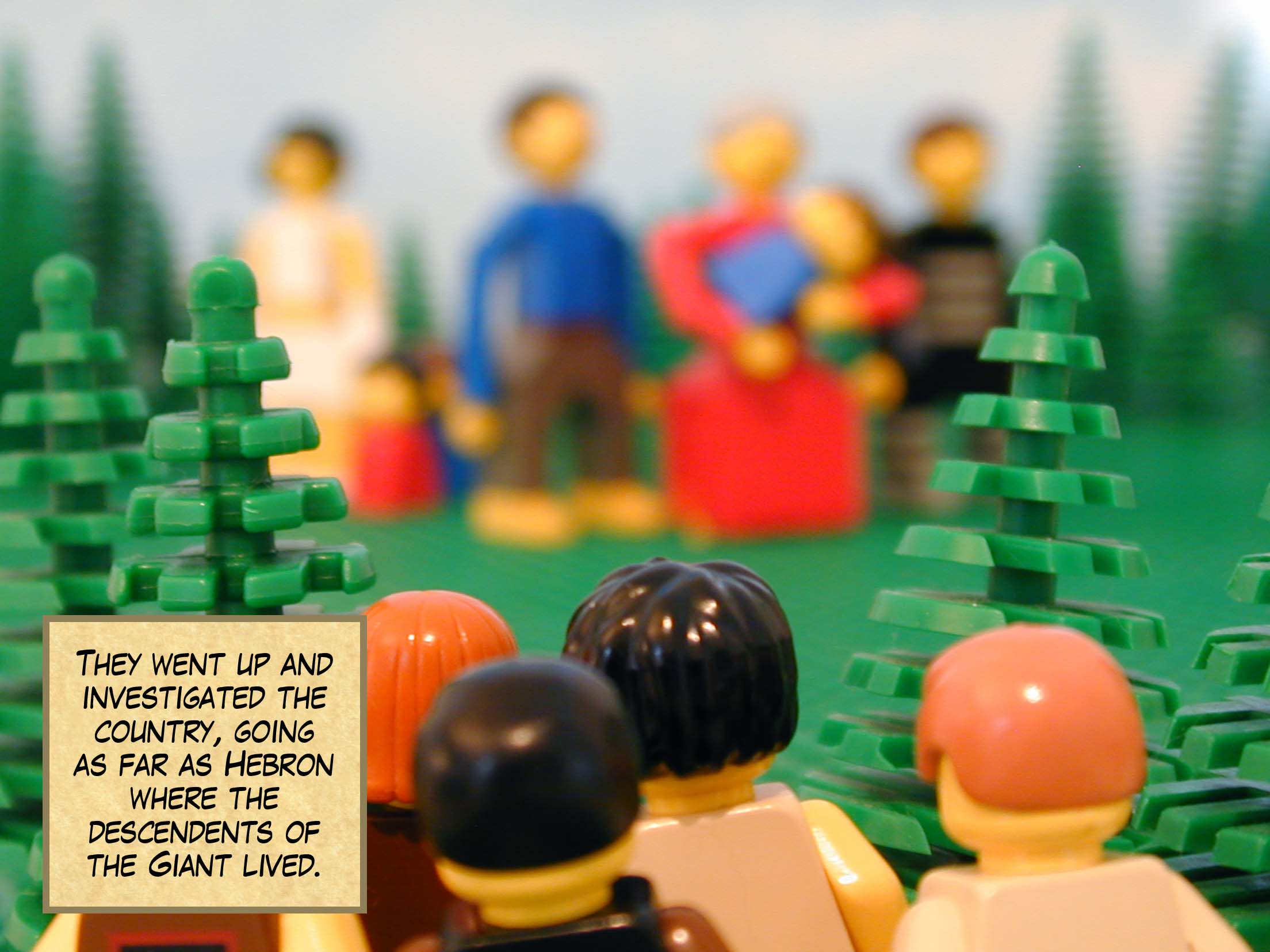 They went up and investigated the country, going as far as Hebron where the descendents of the Giant lived.