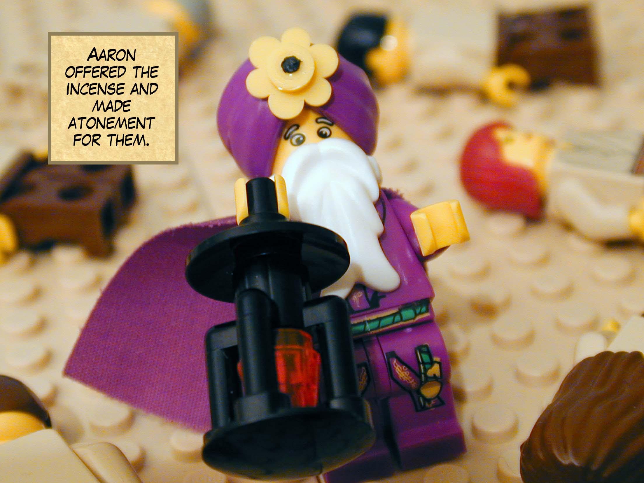 Aaron offered the incense and made atonement for them.