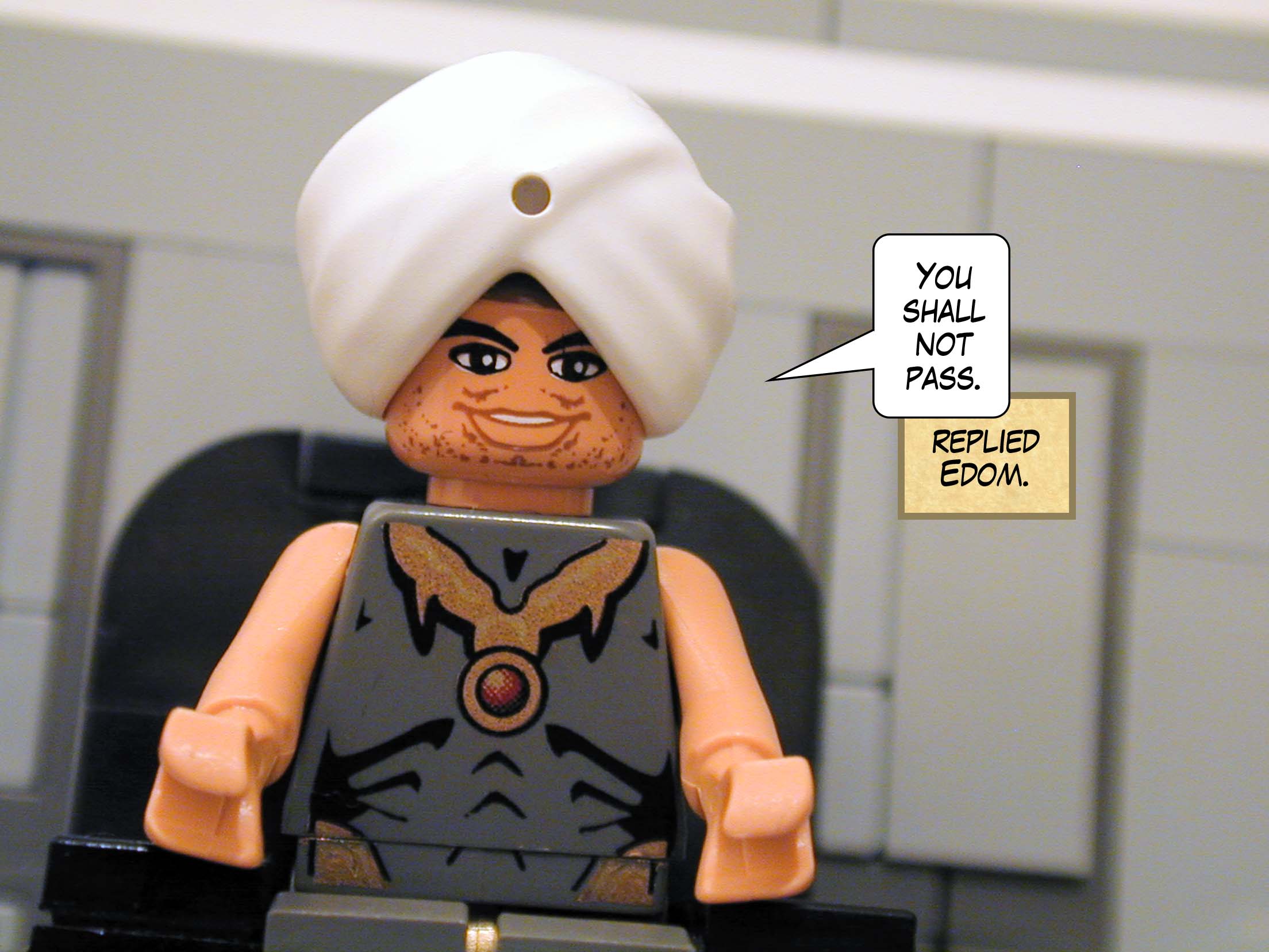 'You shall not pass,' replied Edom.