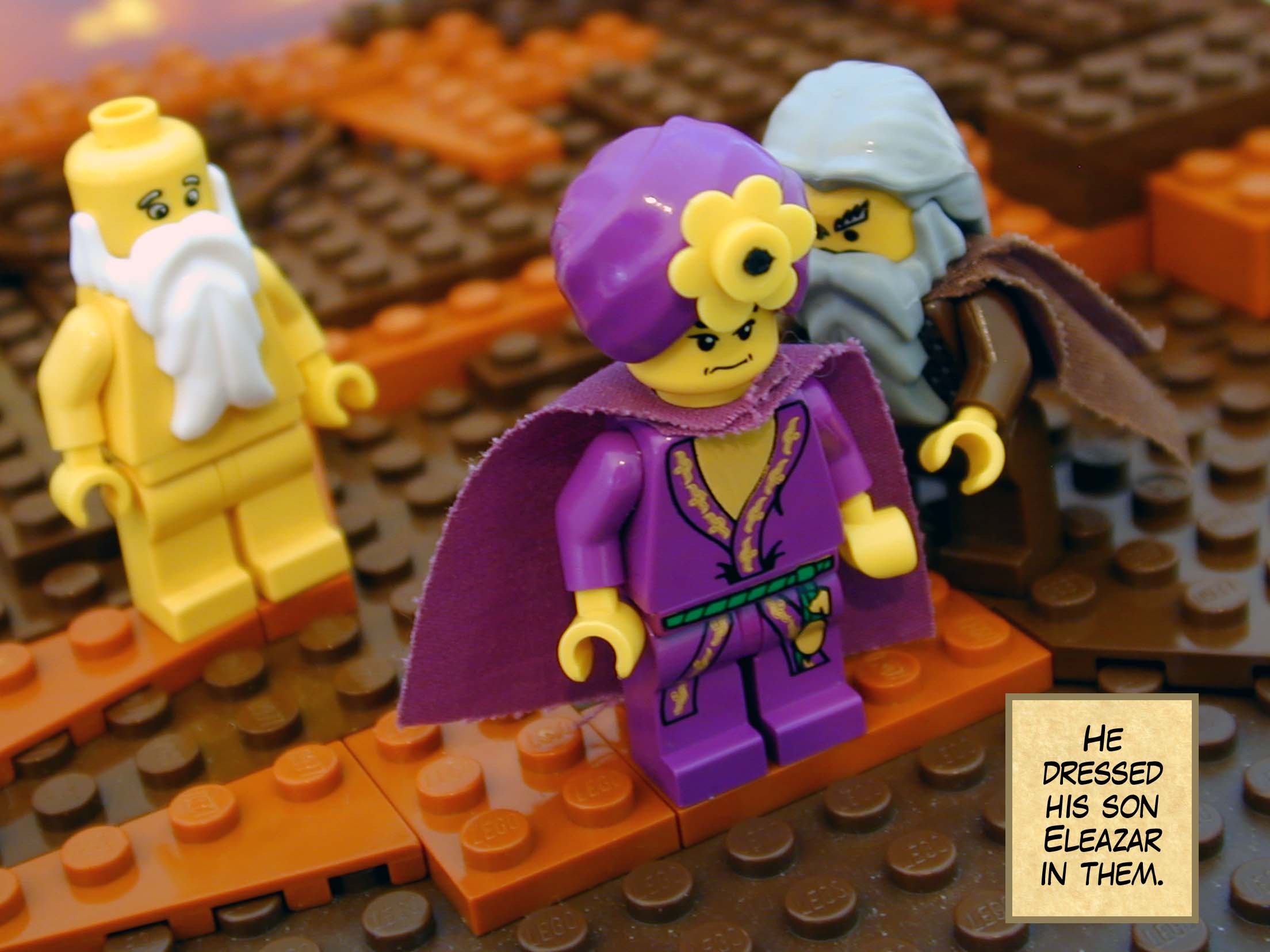 He dressed his son Eleazar in them.