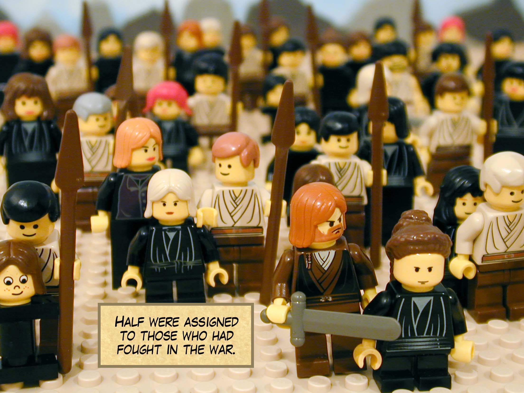 Half were assigned to those who had fought in the war.