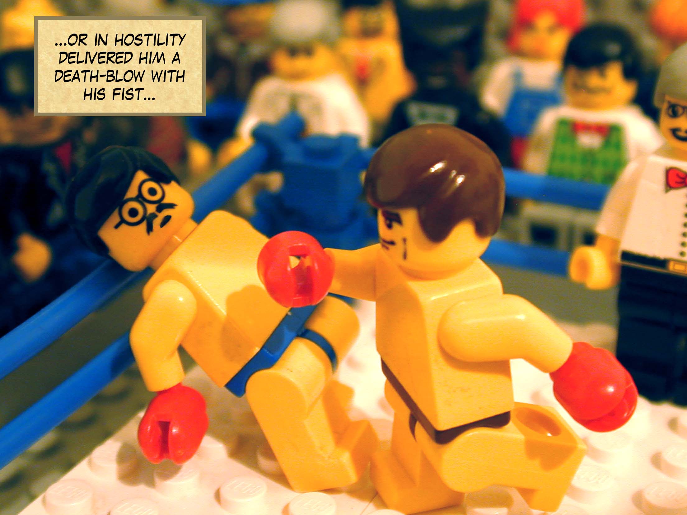 '...or in hostility delivered him a death-blow with his fist...'