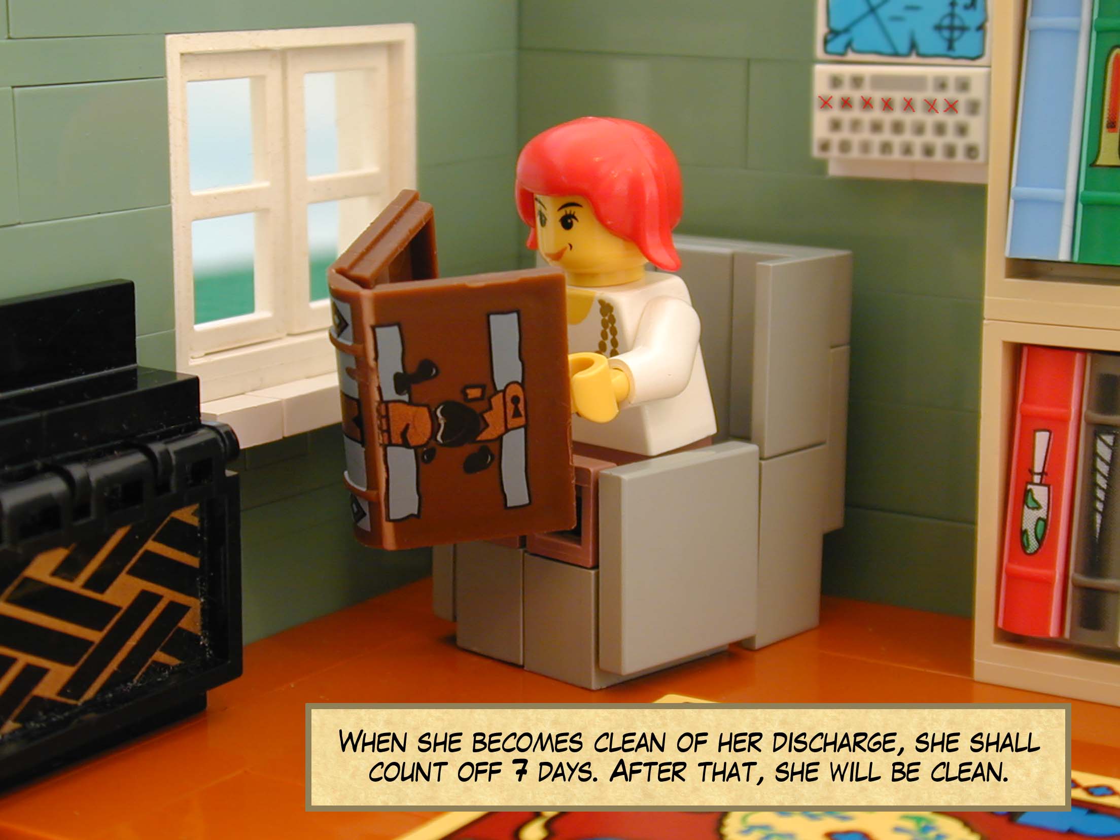 'When she becomes clean of her discharge, she shall count off seven days. After that, she will be clean.'