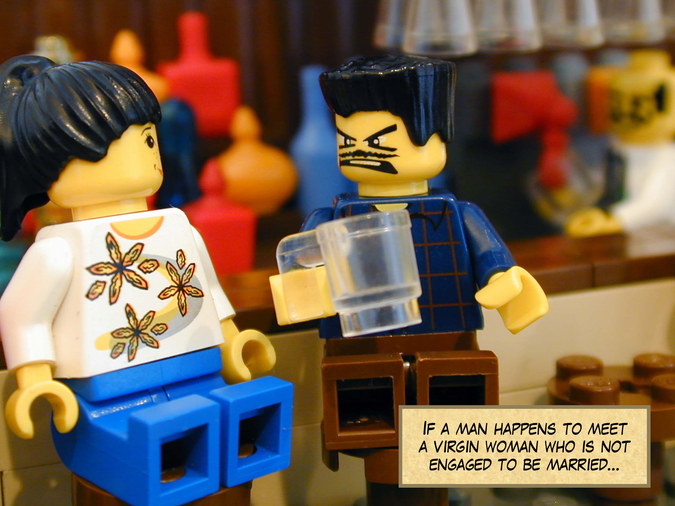 'If a man happens to meet a virgin woman who is not engaged to be married...'