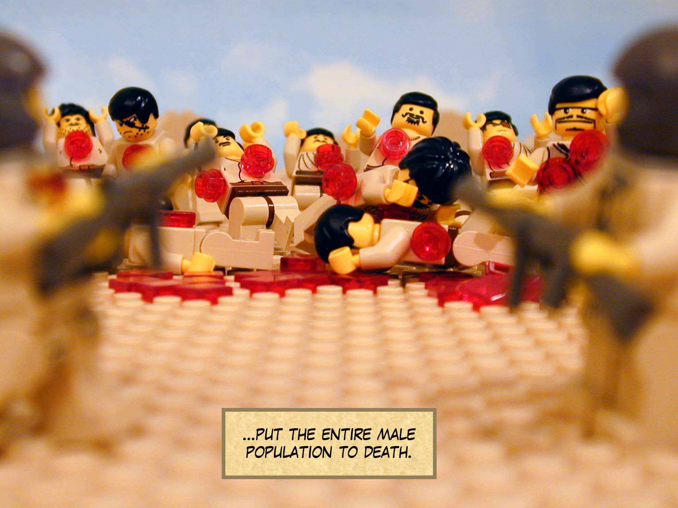 '...put the entire male population to death.'