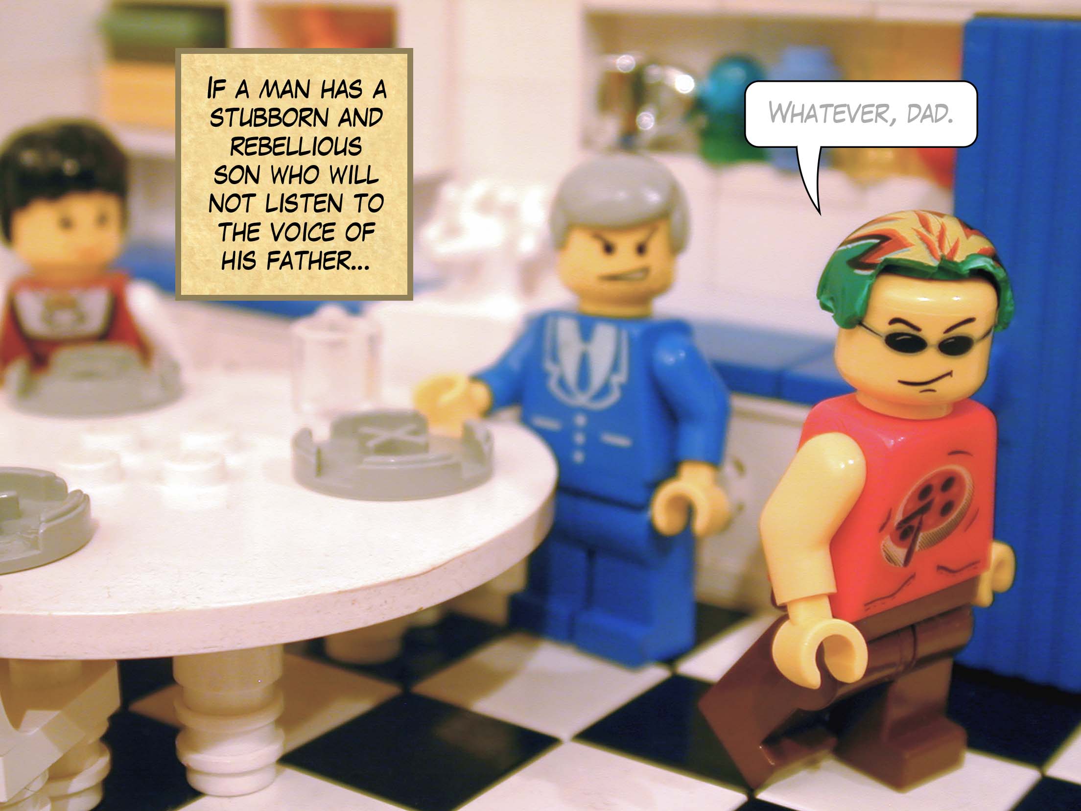 'If a man has a stubborn and rebellious son who will not listen to the voice of his father...'