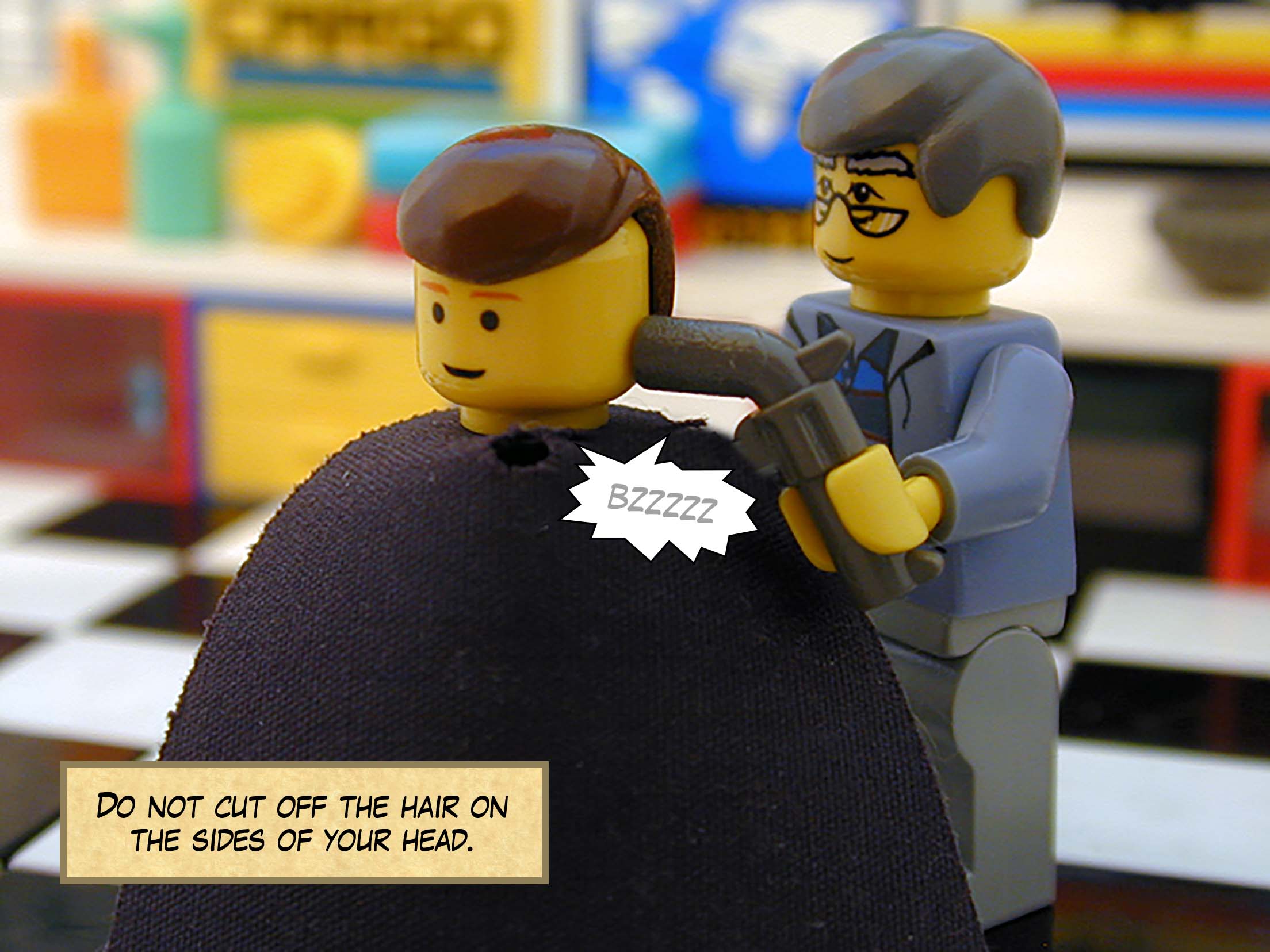 'Do not cut off the hair on the sides of your head.'