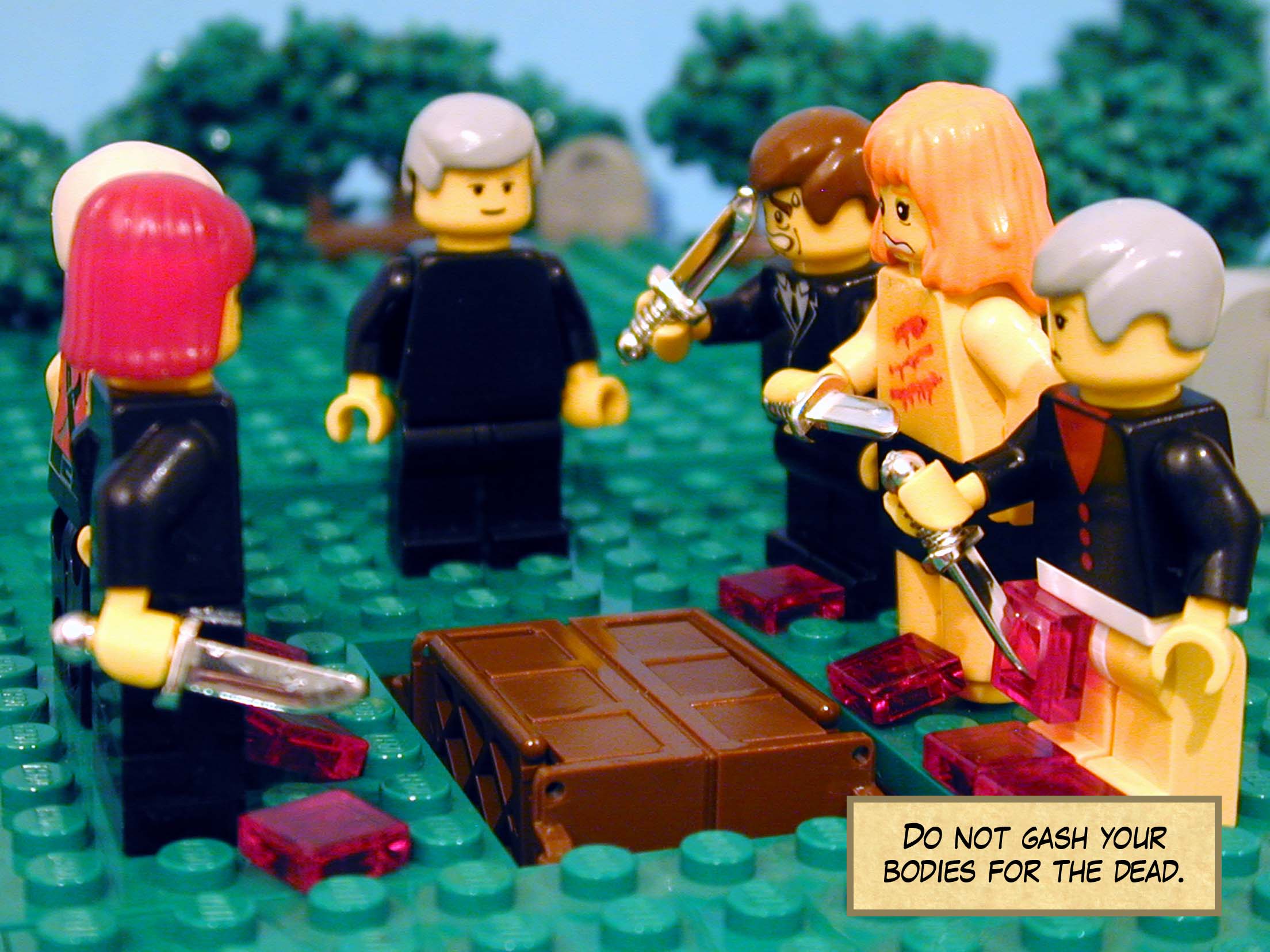 'Do not gash your bodies for the dead.'