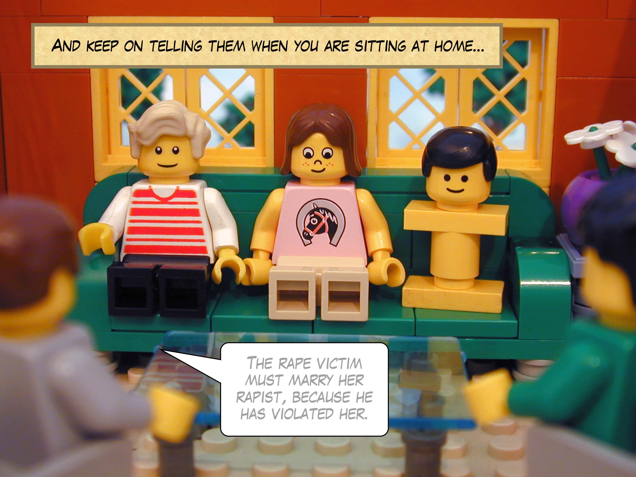 'And keep on telling them when you are sitting at home...'