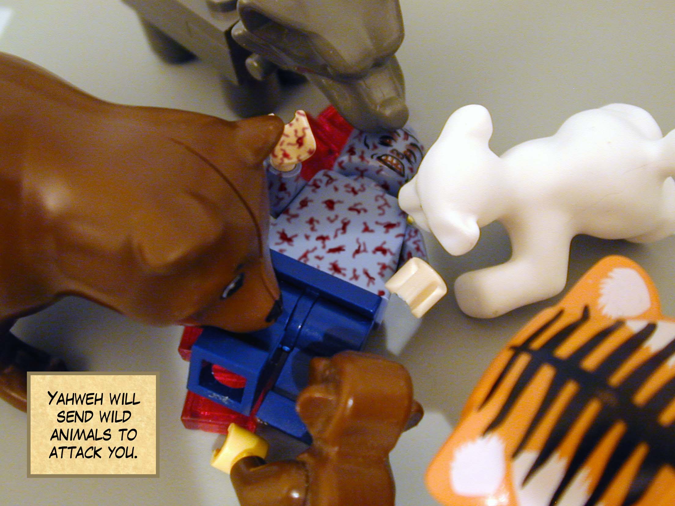 'Yahweh will send wild animals to attack you.'