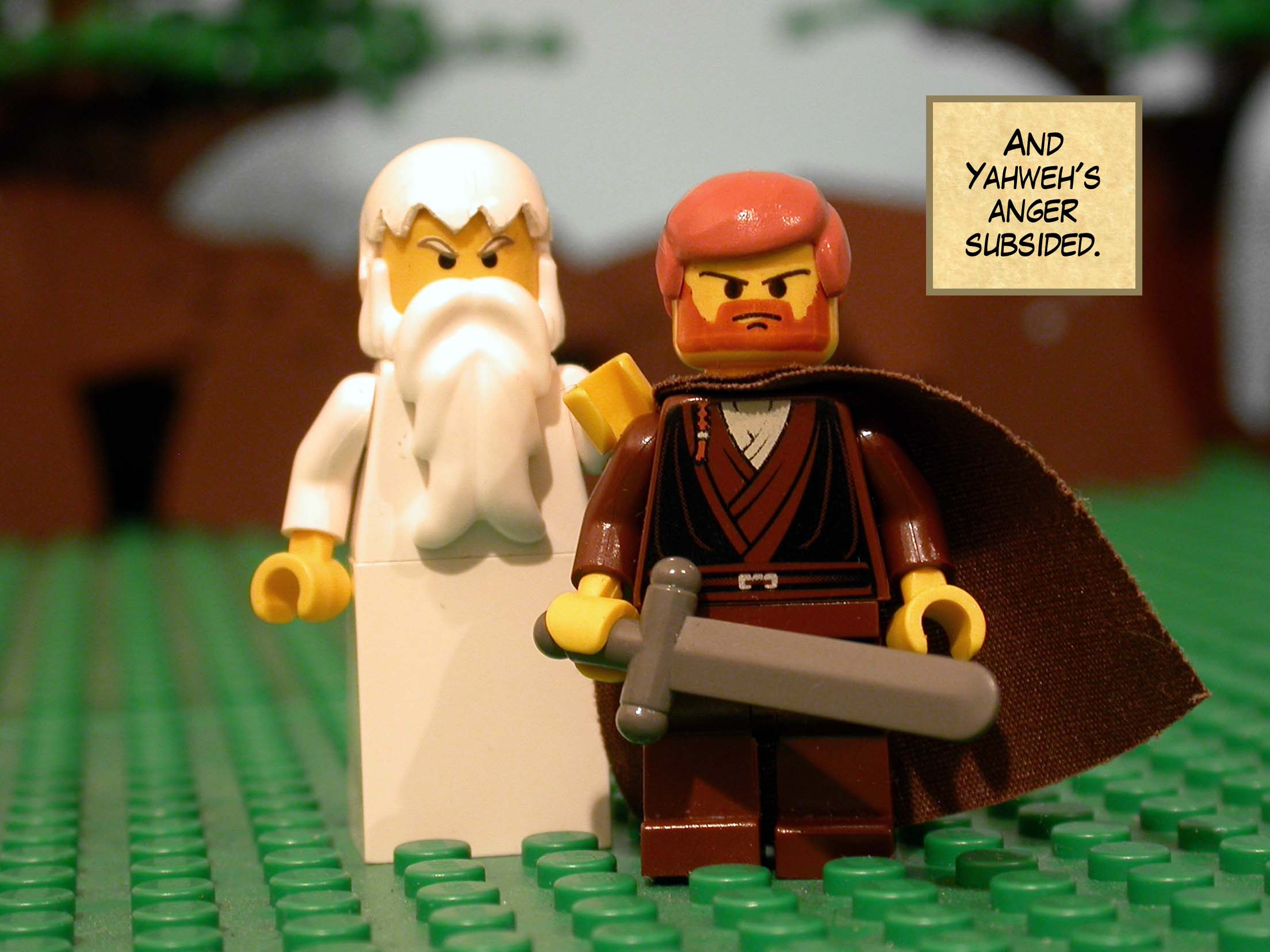 And Yahweh's anger subsided.