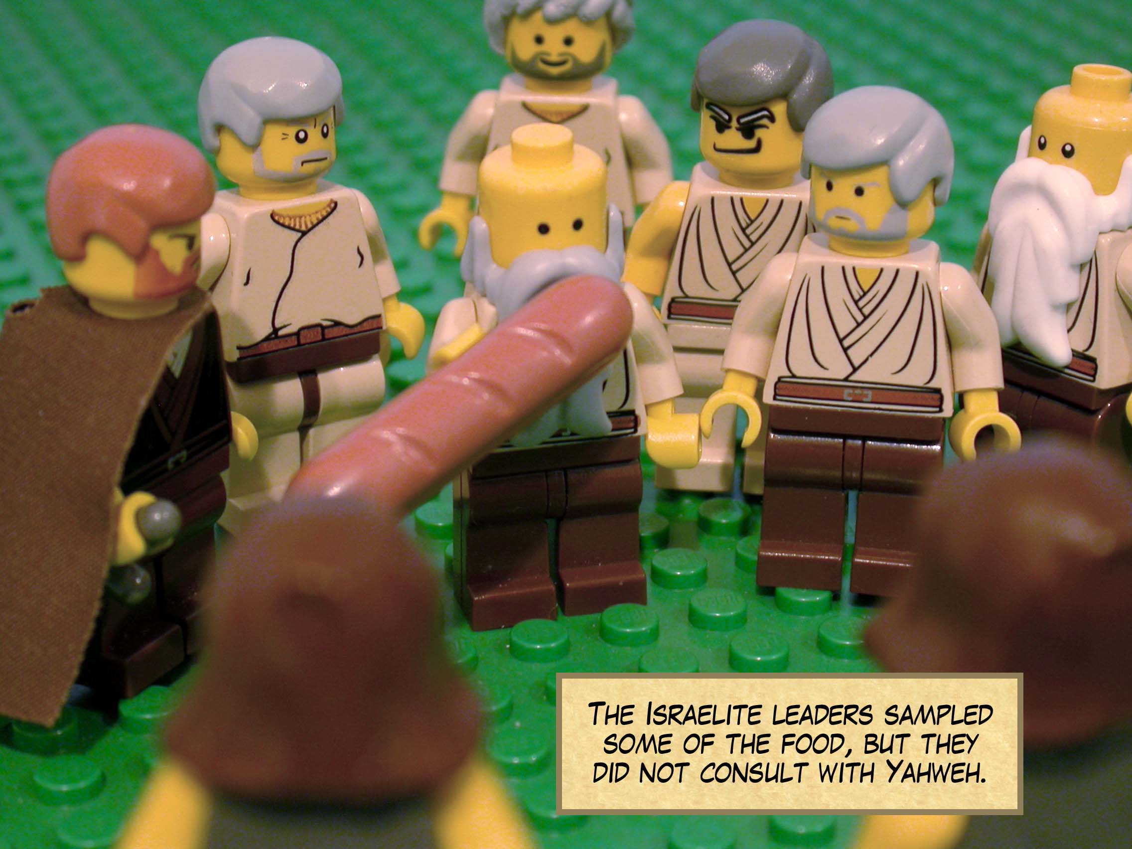 The Israelite leaders sampled some of the food, but they did not consult with Yahweh.