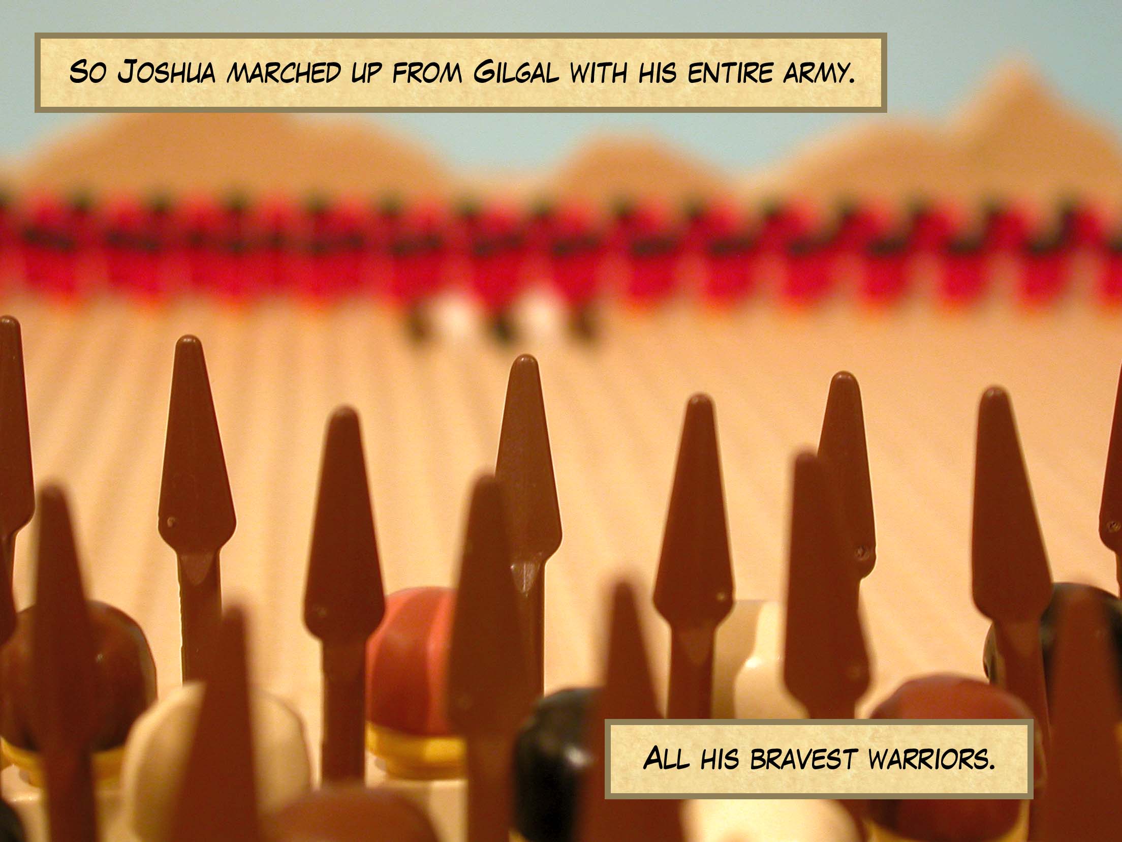 So Joshua marched up from Gilgal with his entire army--all his bravest warriors.