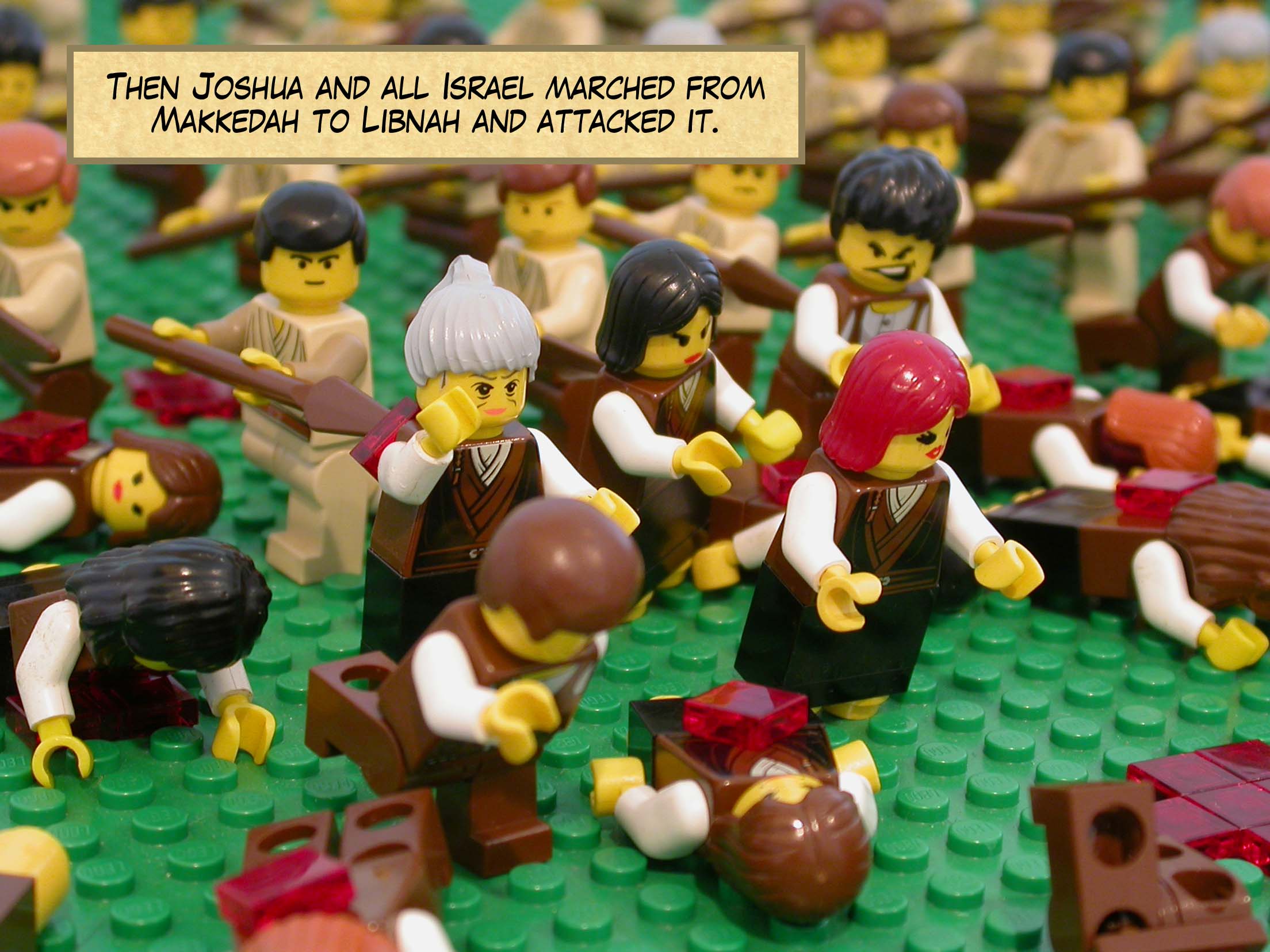 Then Joshua and all Israel marched from Makkedah to Libnah and attacked it.