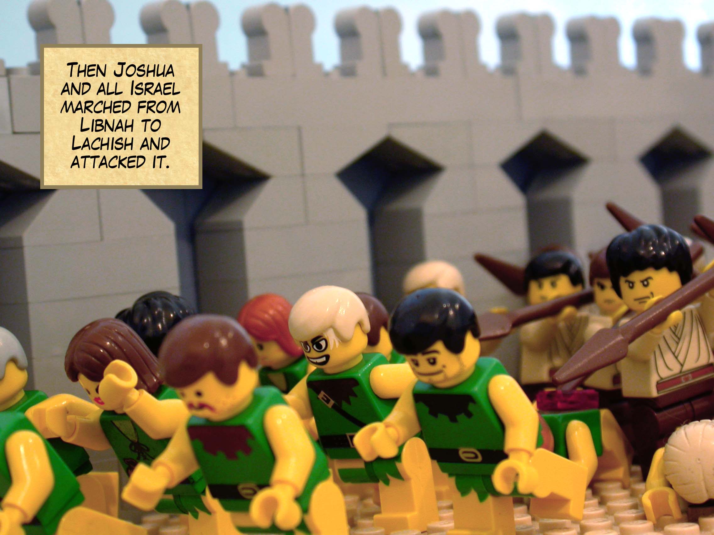 Then Joshua and all Israel marched from Libnah to Lachish and attacked it.