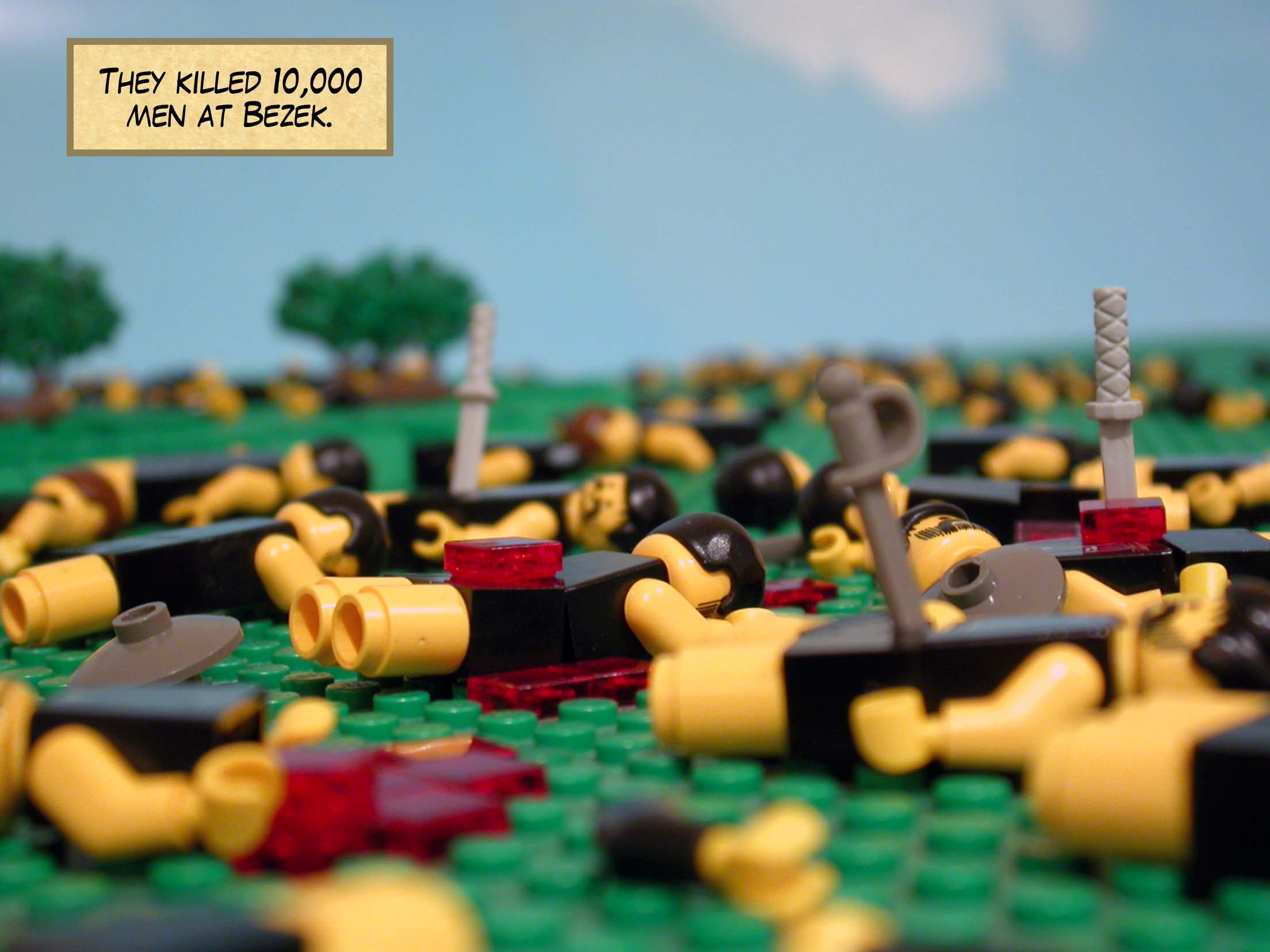 They killed ten thousand men at Bezek.