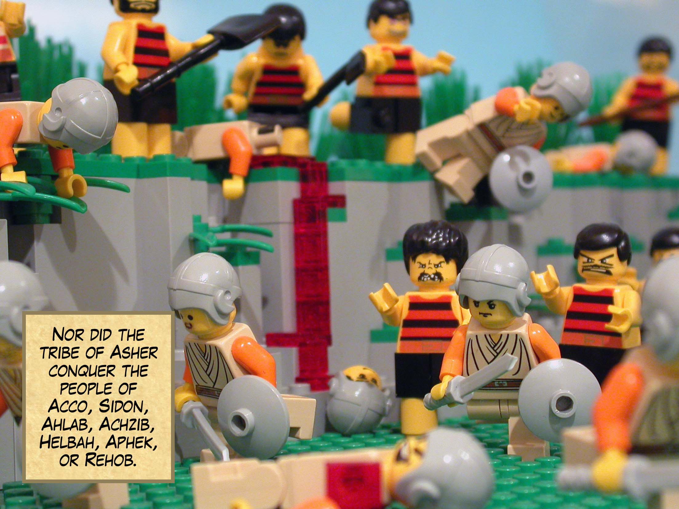 Nor did the tribe of Asher conquer the people of Acco, Sidon, Ahlab, Achzib, Helbah, Aphek, or Rehob.