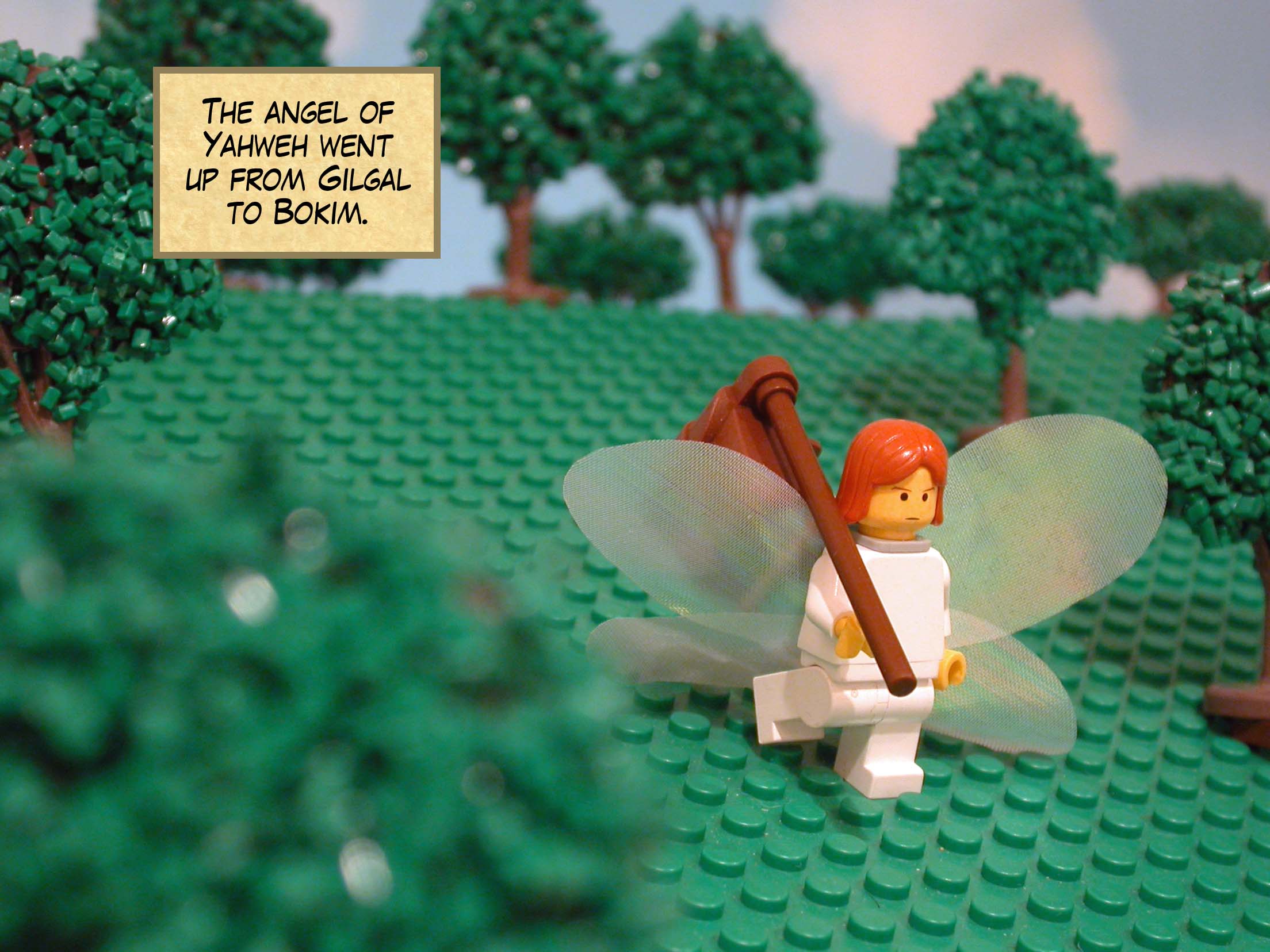 The angel of Yahweh went up from Gilgal to Bokim.