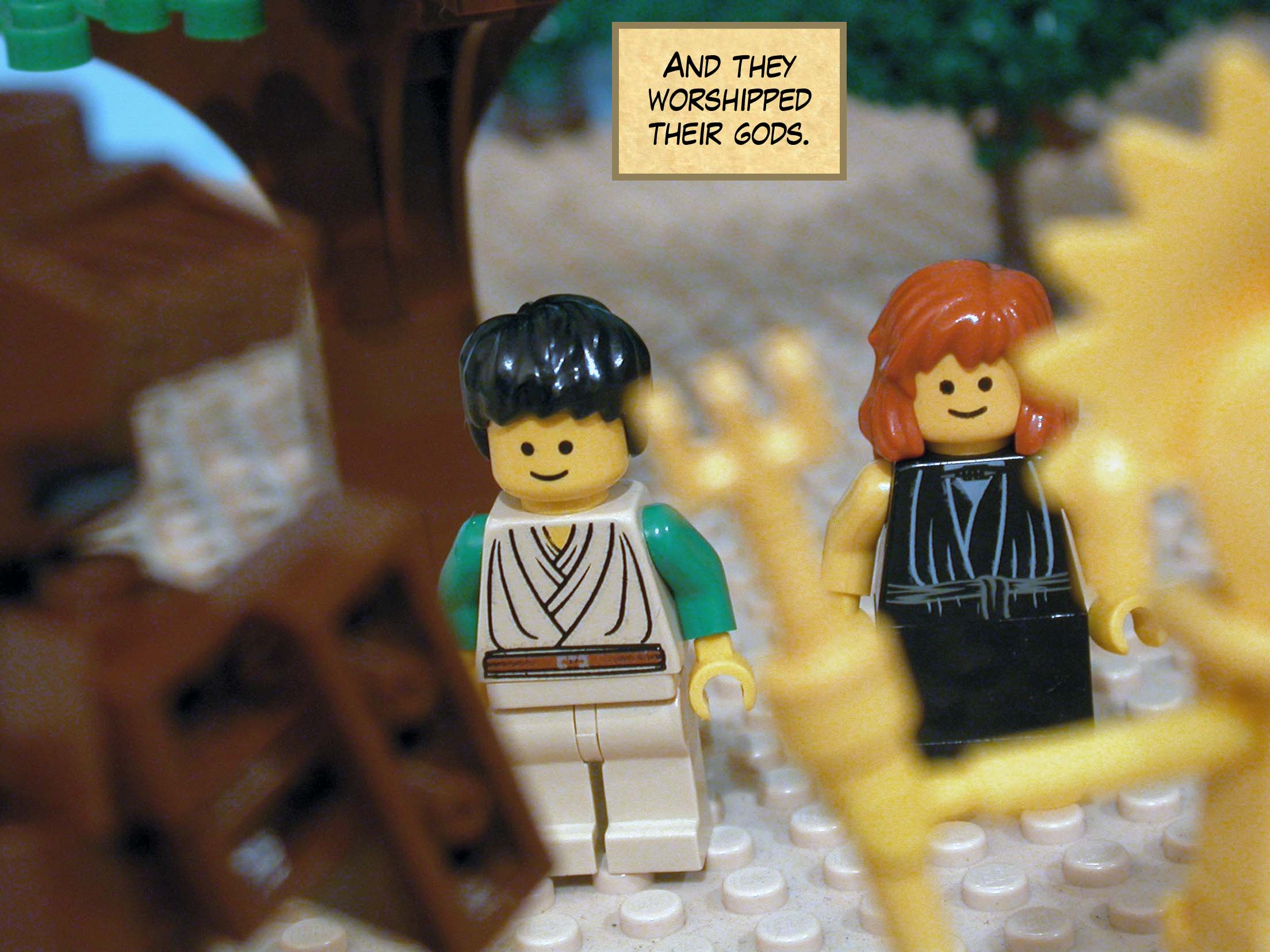 And they worshipped their gods.