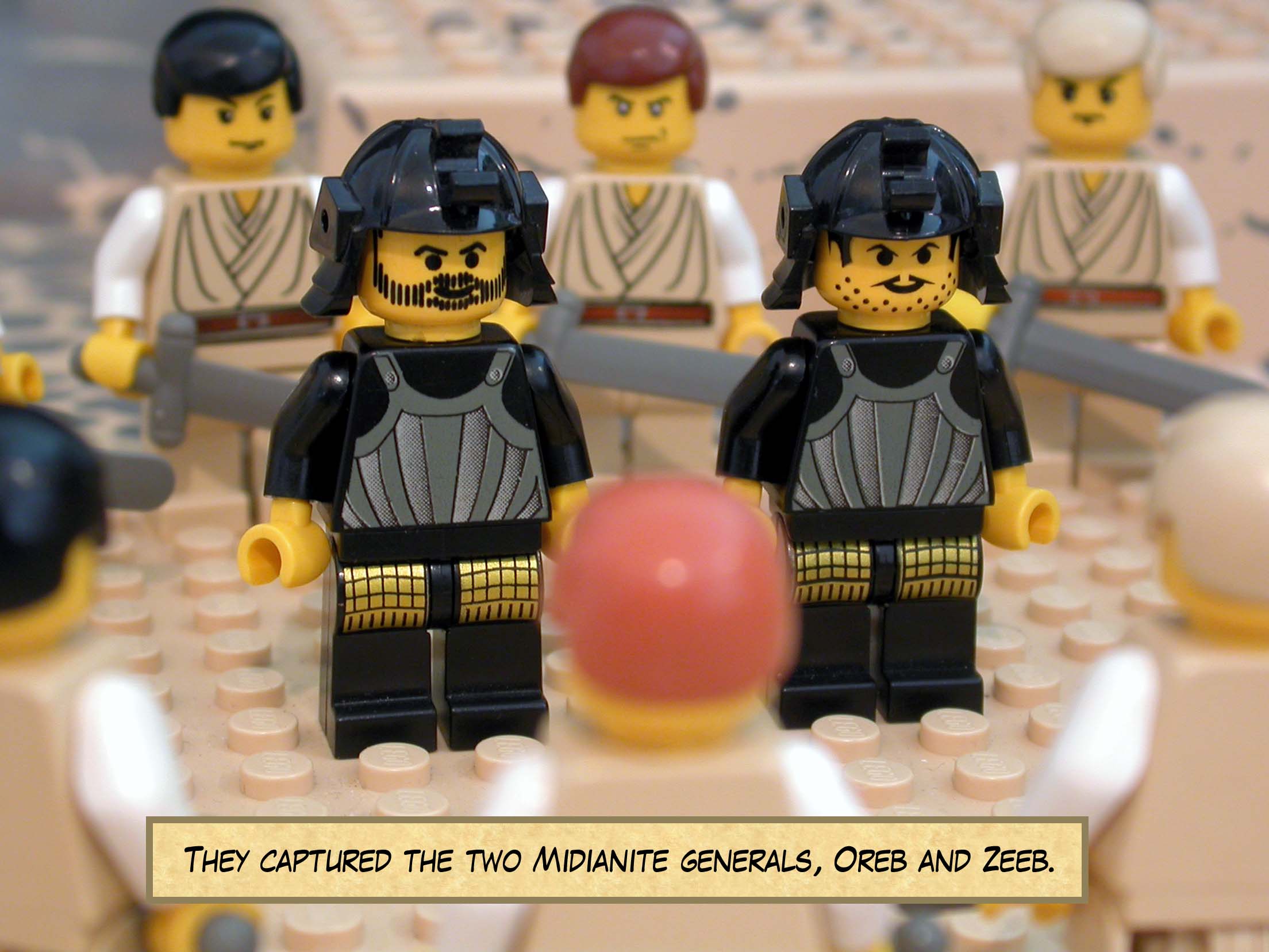 They captured the two Midianite generals, Oreb and Zeeb.