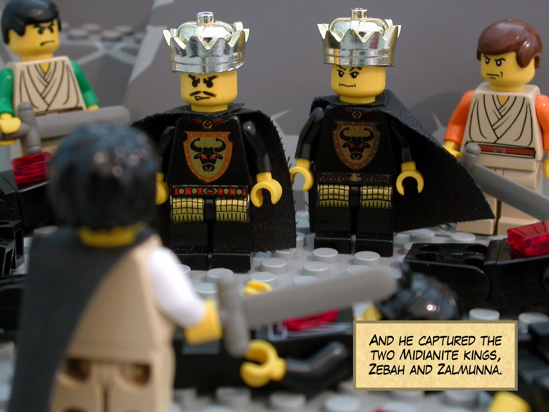 Gideon returned from the battle and said to the men of Succoth, 'Look! Here are Zebah and Zalmunna, about whom you taunted me.'