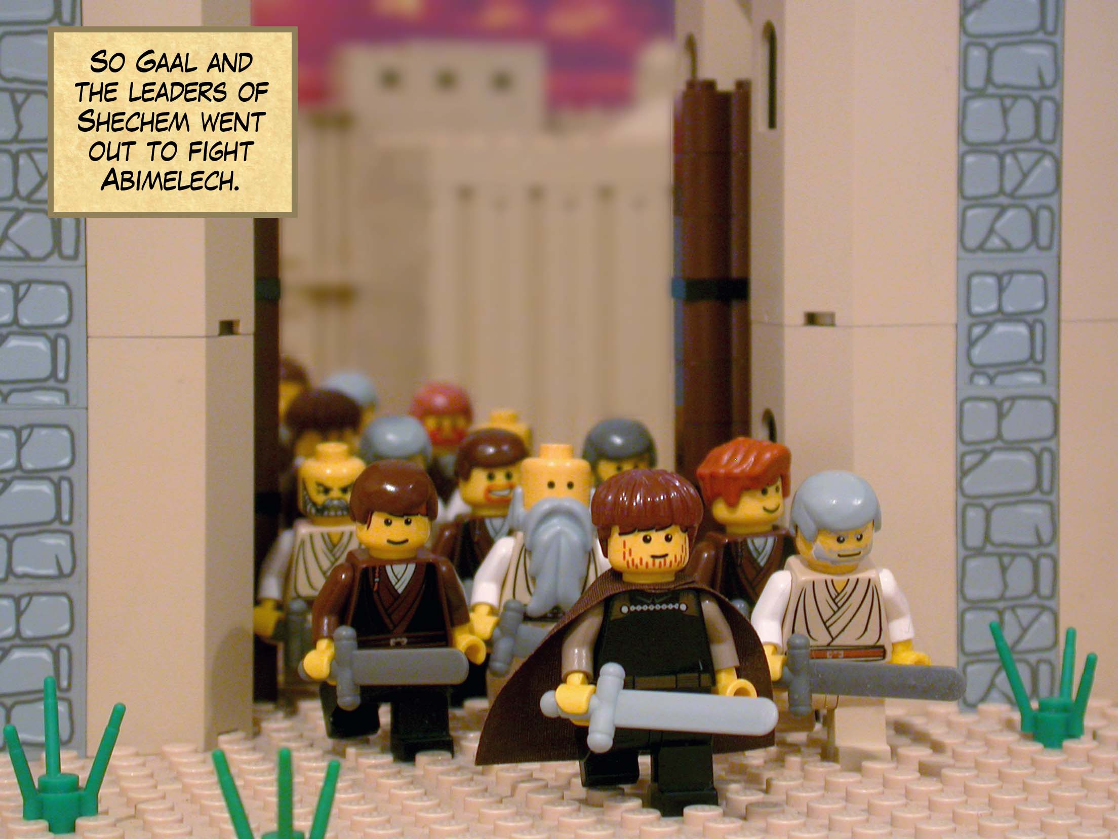 So Gaal and the leaders of Shechem went out to fight Abimelech.