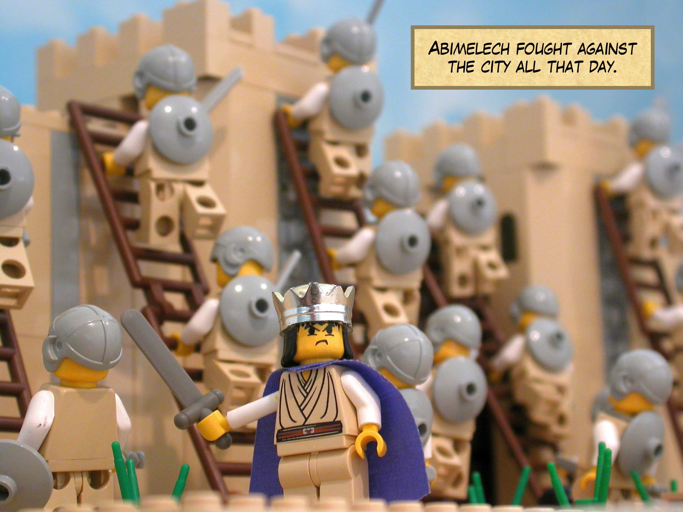 Abimelech fought against the city all that day.