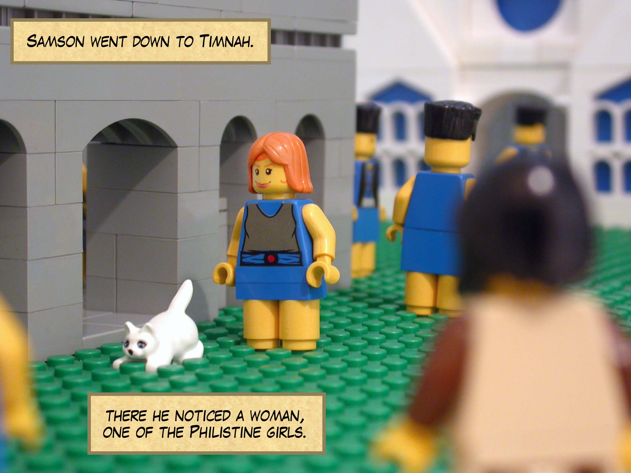 Samson went down to Timnah where he noticed a woman, one of the Philistine girls.