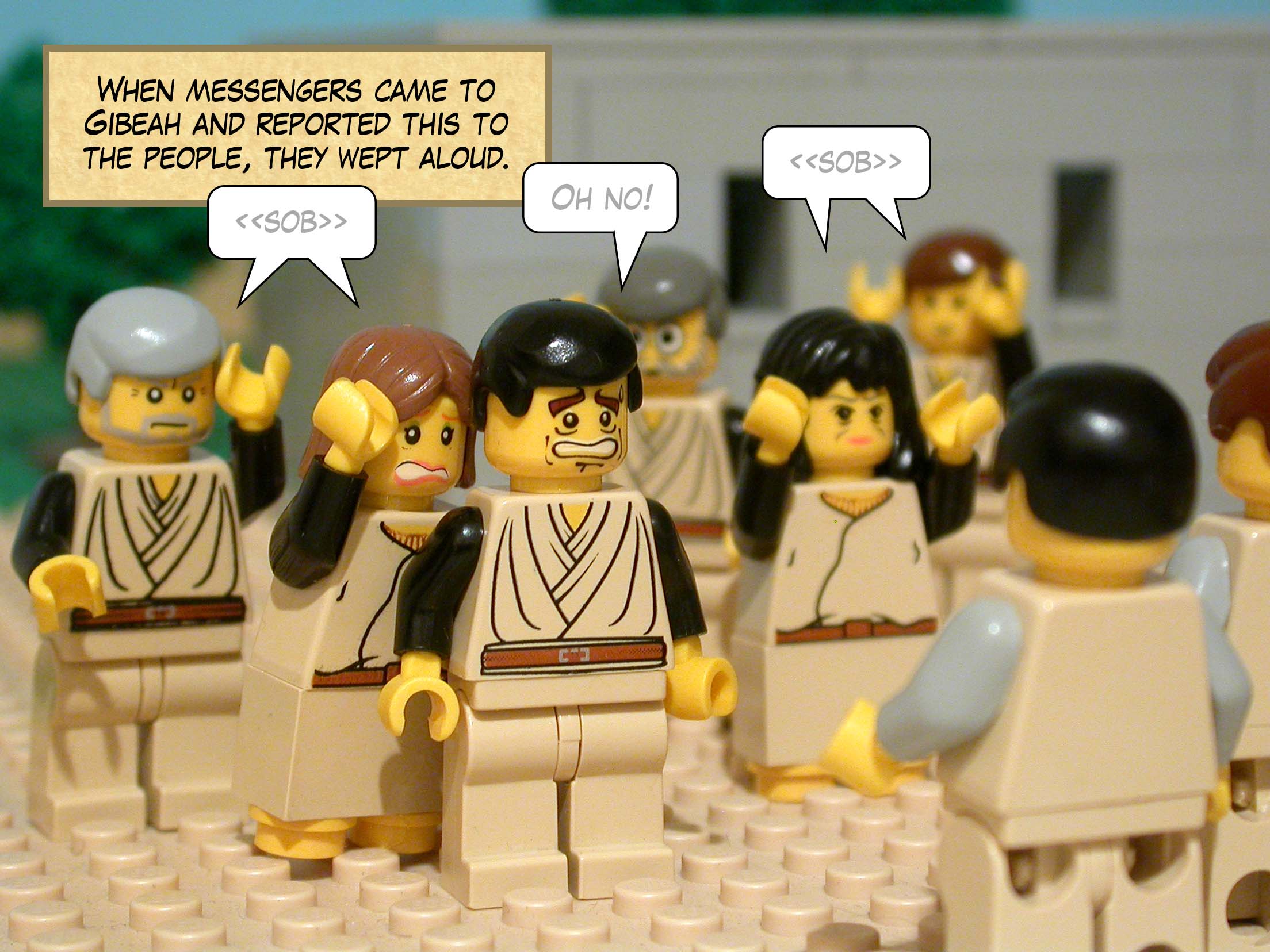 When messengers came to Gibeah and reported this to the people, they wept aloud.