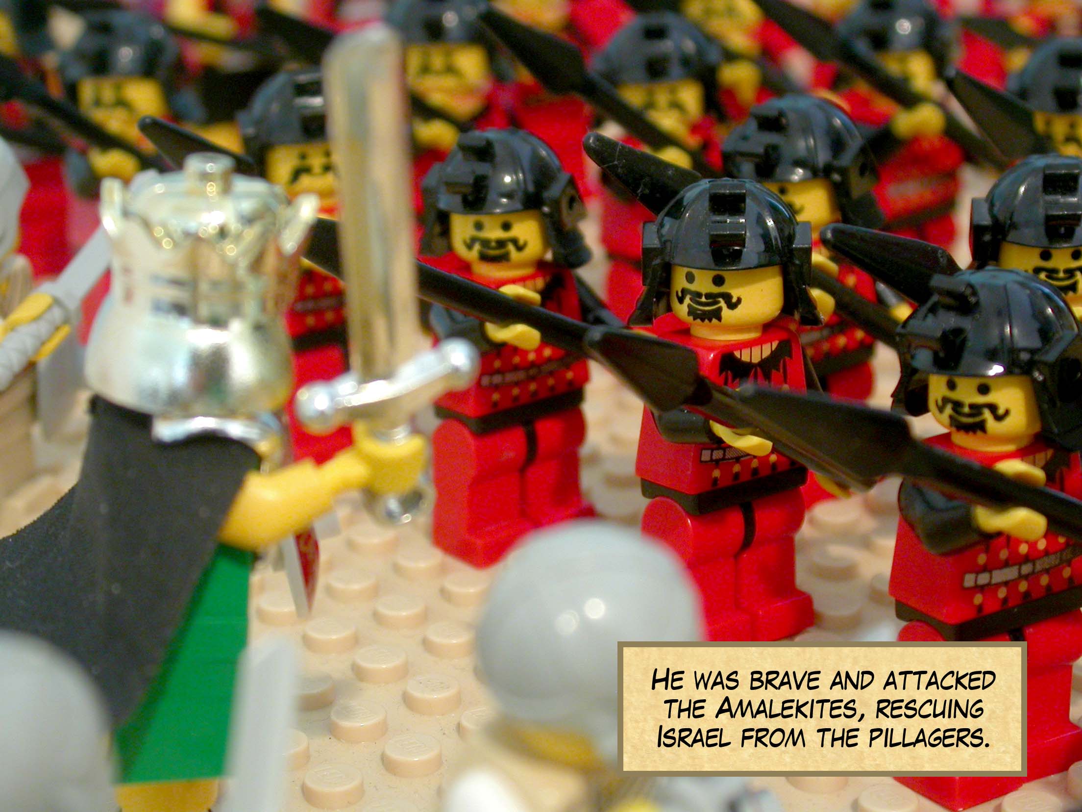 He was brave and attacked the Amalekites, rescuing Israel from the pillagers.