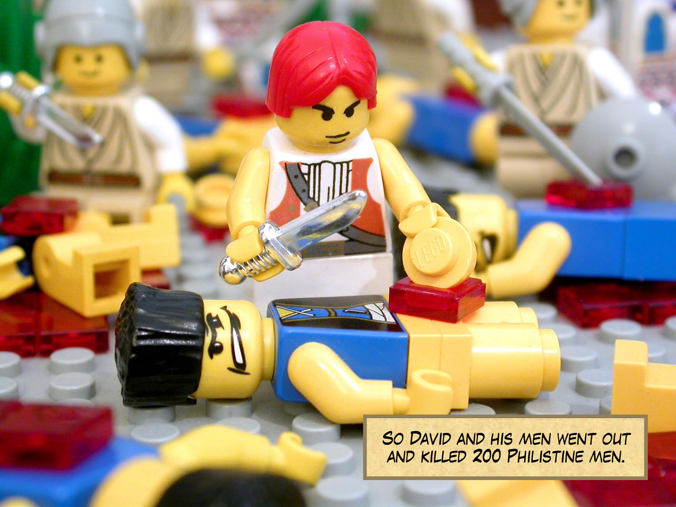 So David and his men went and killed two hundred Philistine men.