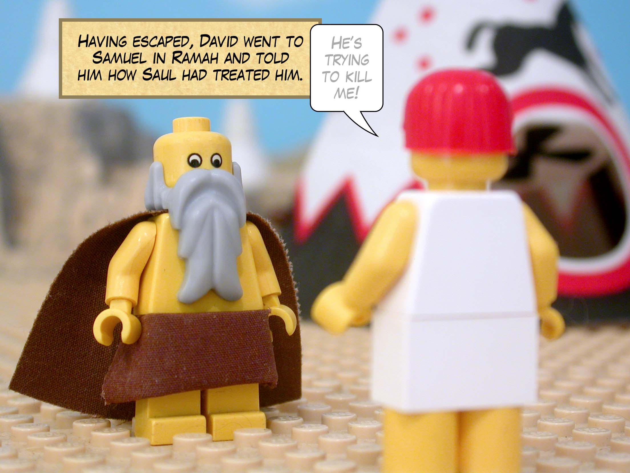 Having escaped, David went to Samuel in Ramah and told him how Saul had treated him.