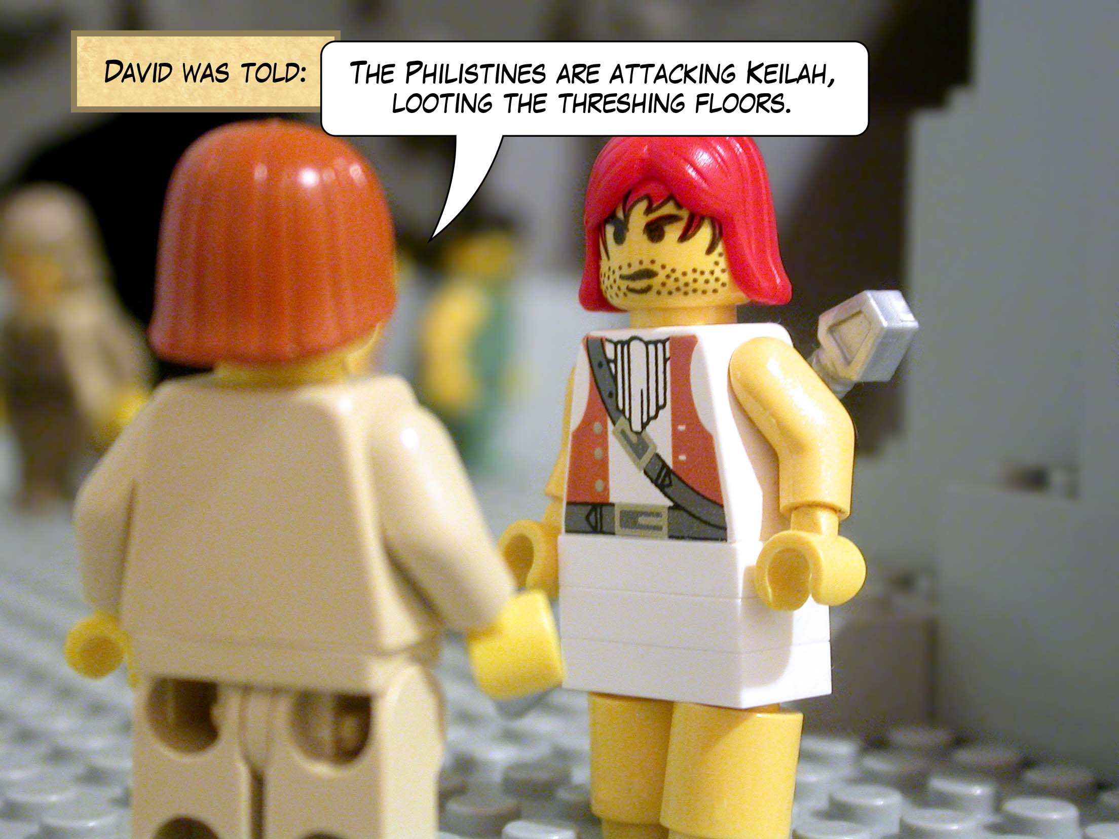 David was told 'The Philistines are attacking Keilah, looting the threshing floors.'