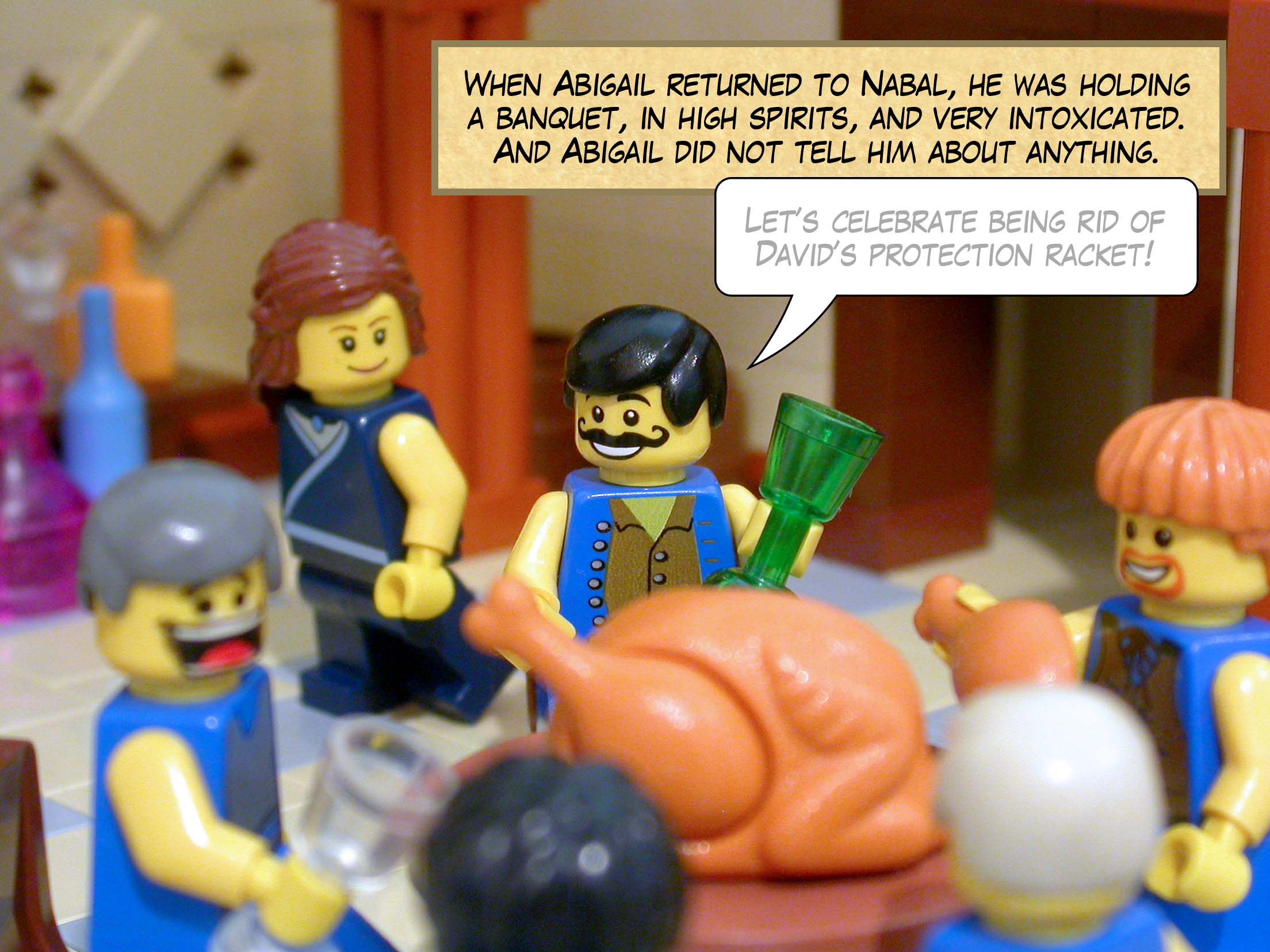 In the morning when Nabal had sobered up, Abigail told him what happened.