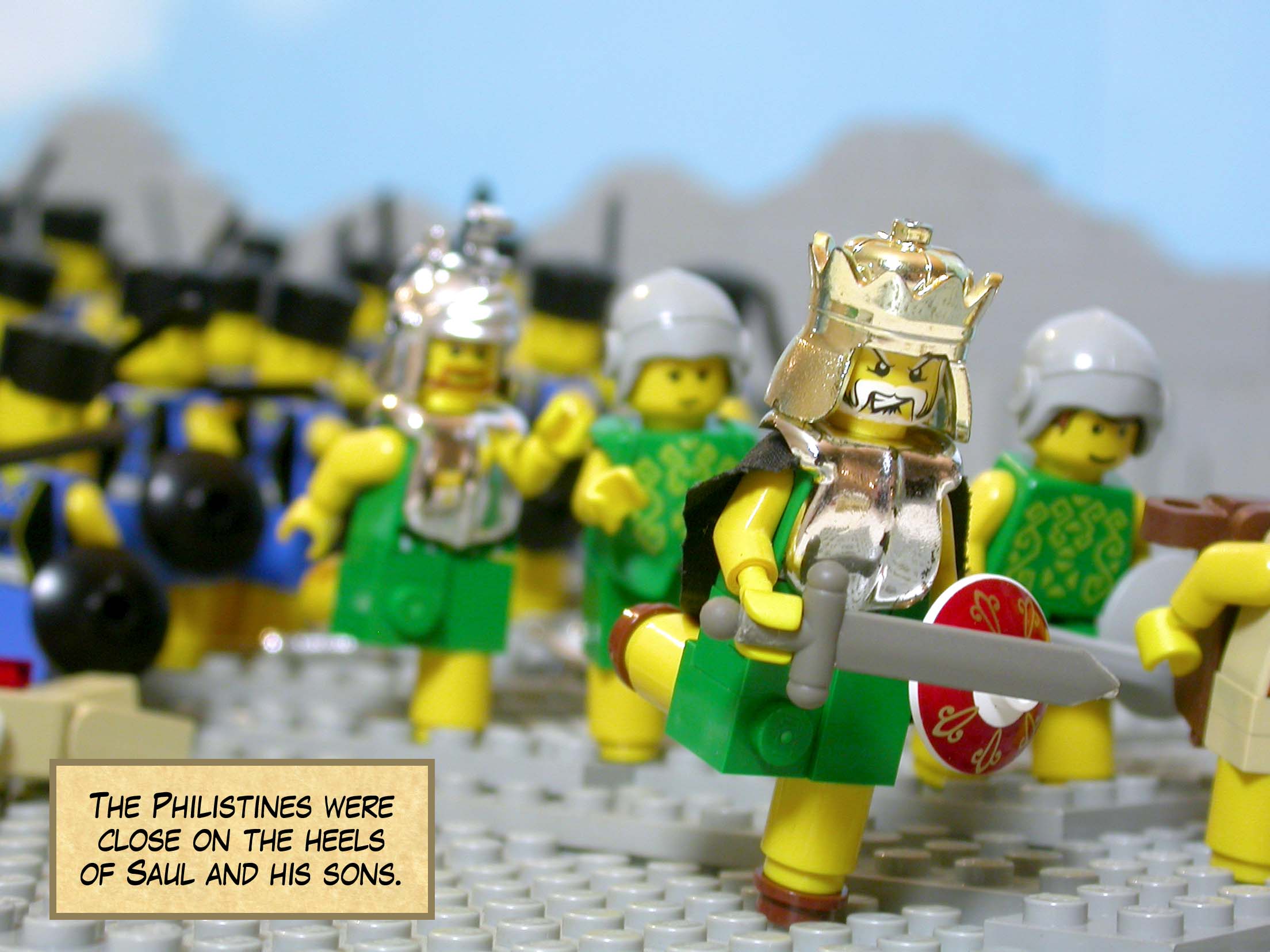 The Philistines were close on the heels of Saul and his sons.