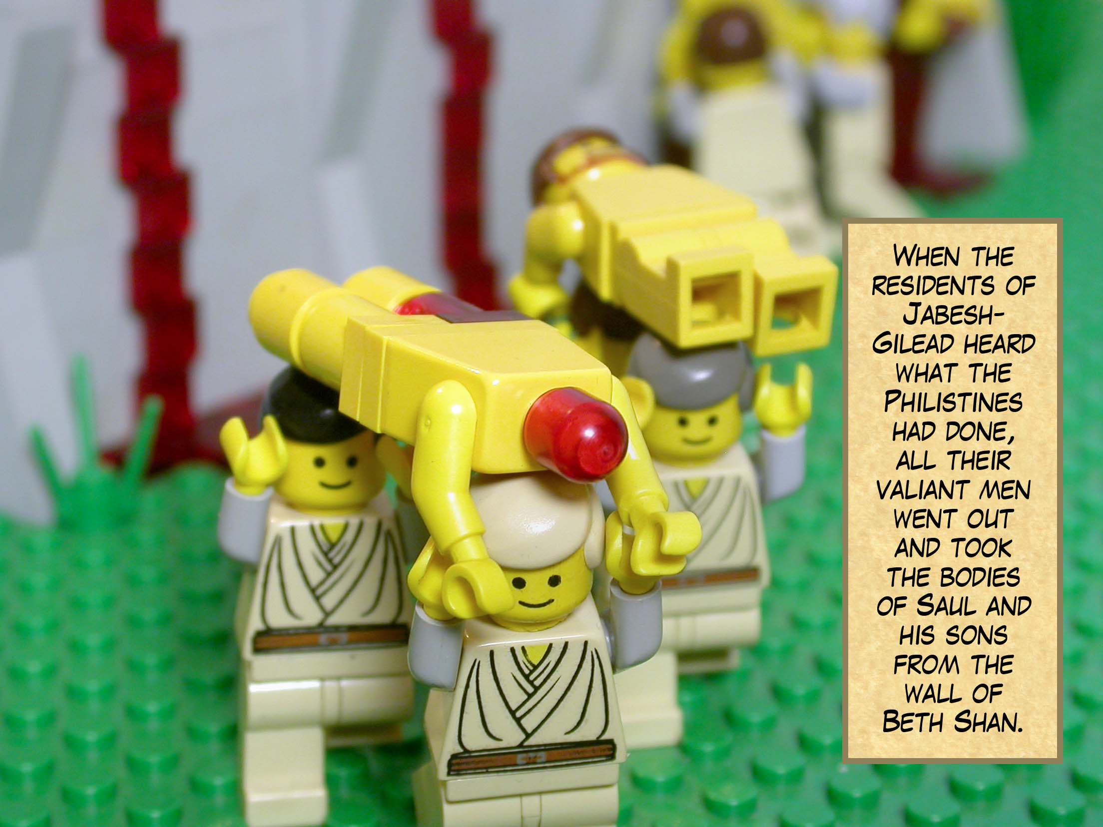 They brought them to Jabesh and burned them.