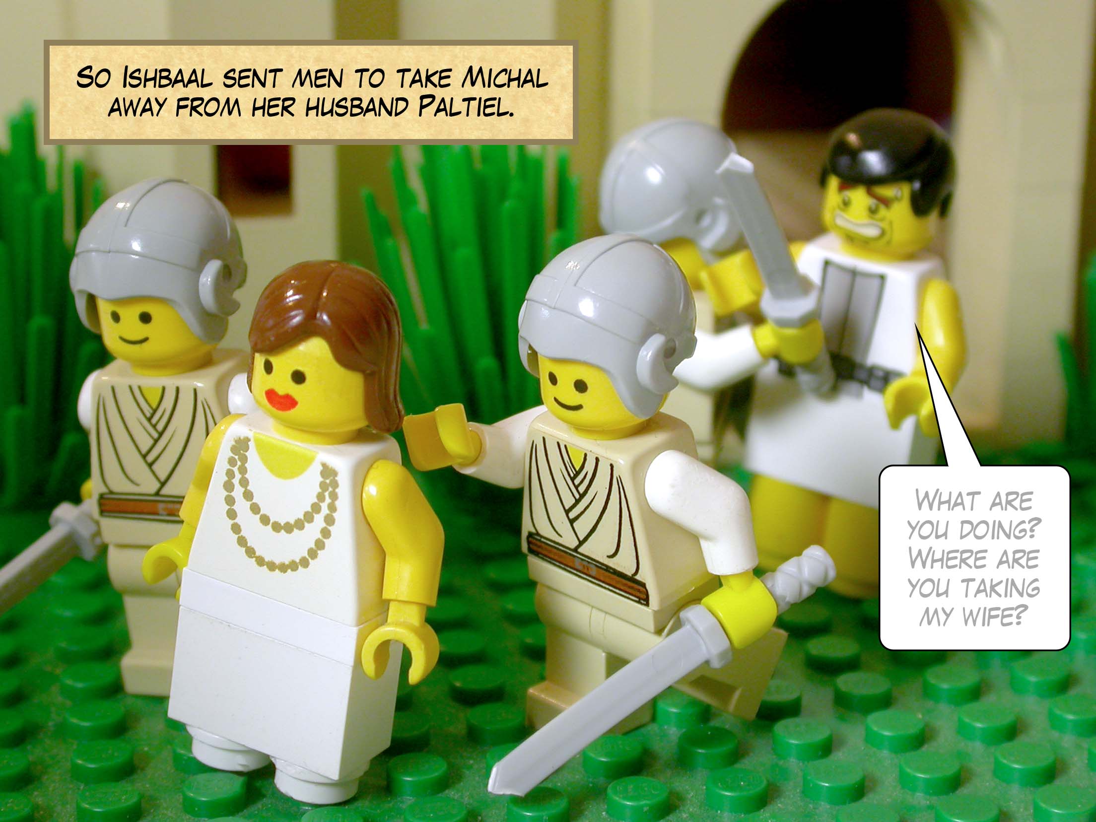 So Ishbaal sent men to take Michal from her husband Paltiel.