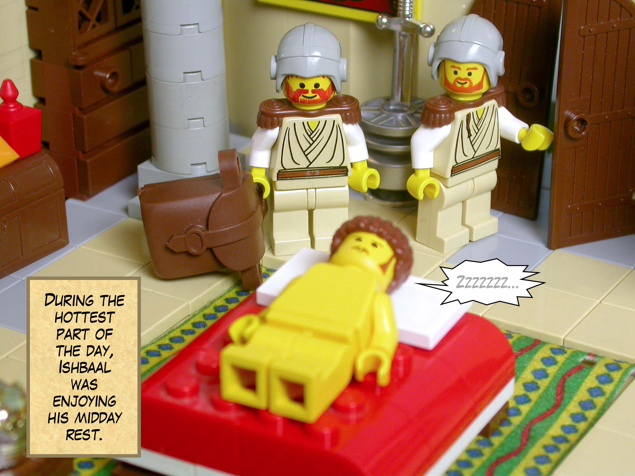 During the hottest part of the day, Ishbaal was enjoying his midday rest.