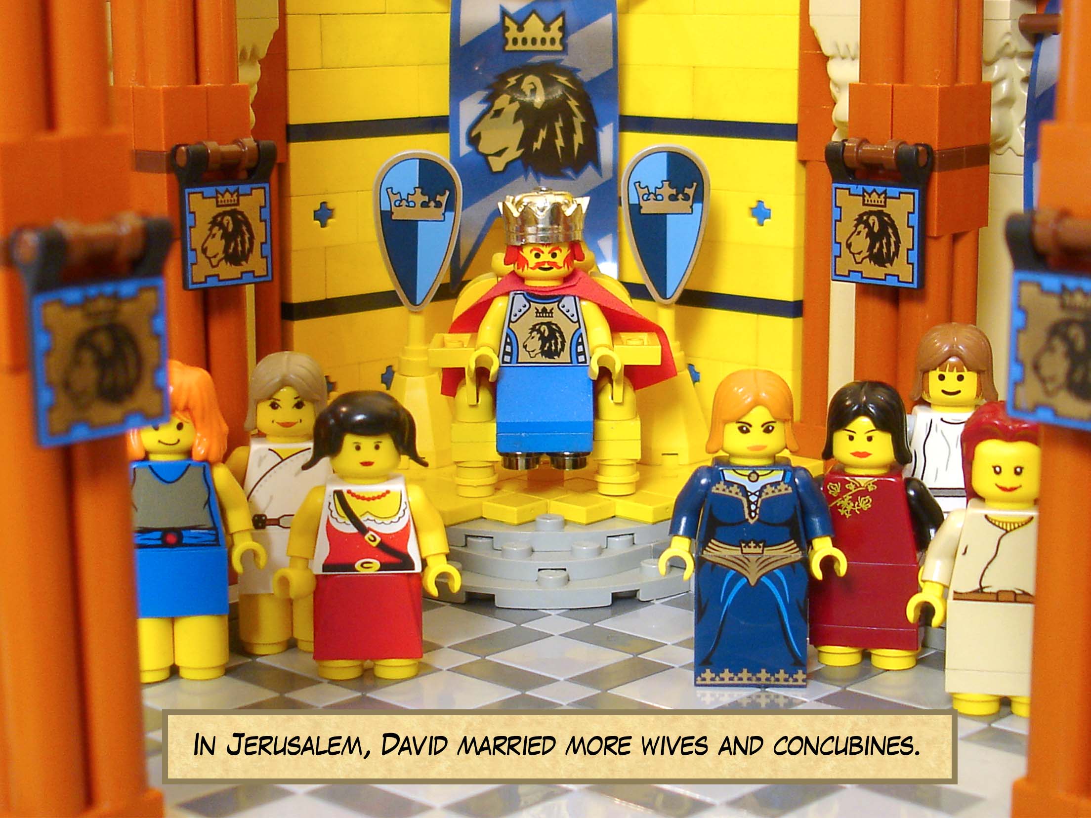 In Jerusalem, David married more wives and concubines.
