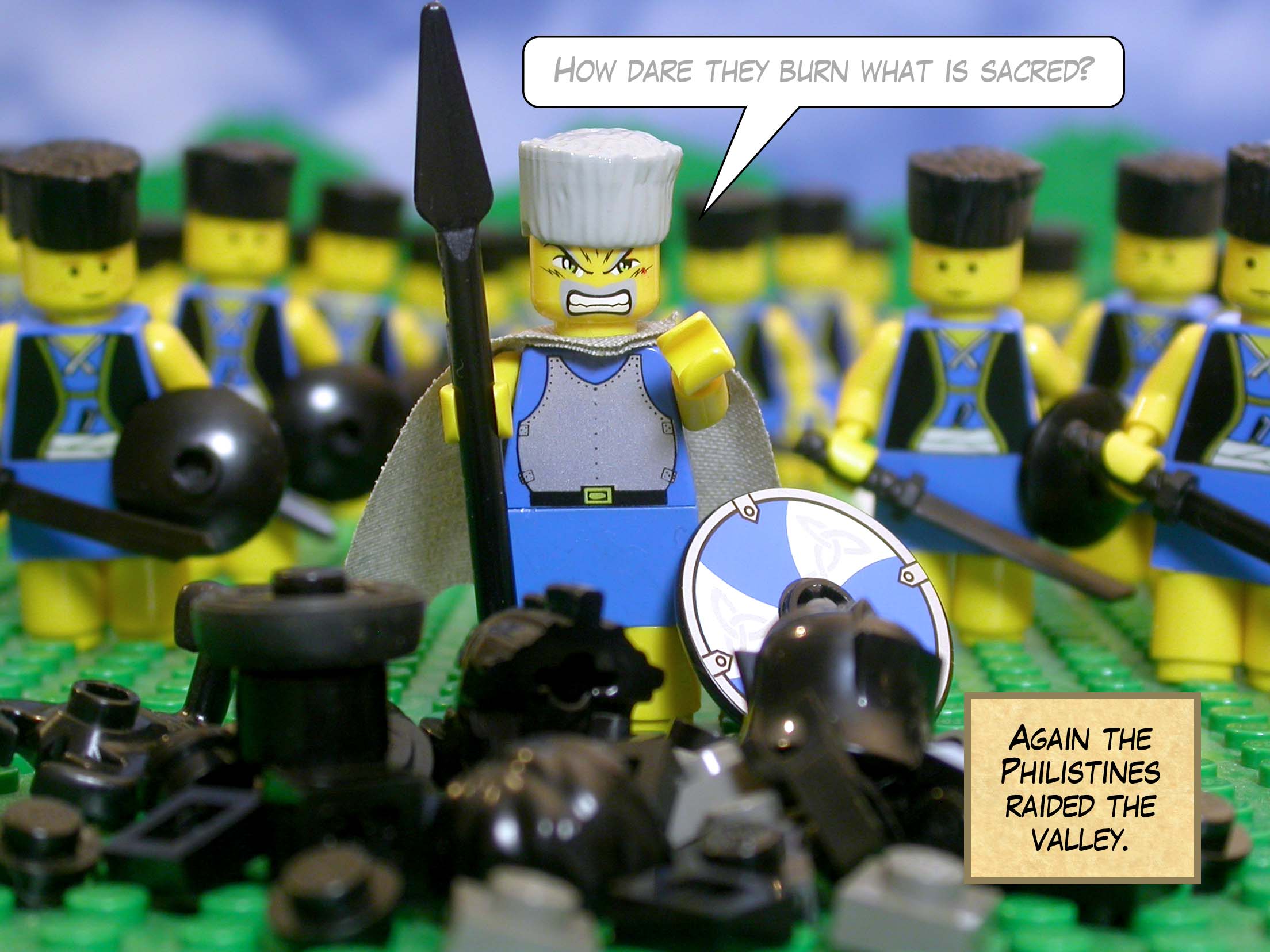 Again the Philistines raided the valley.